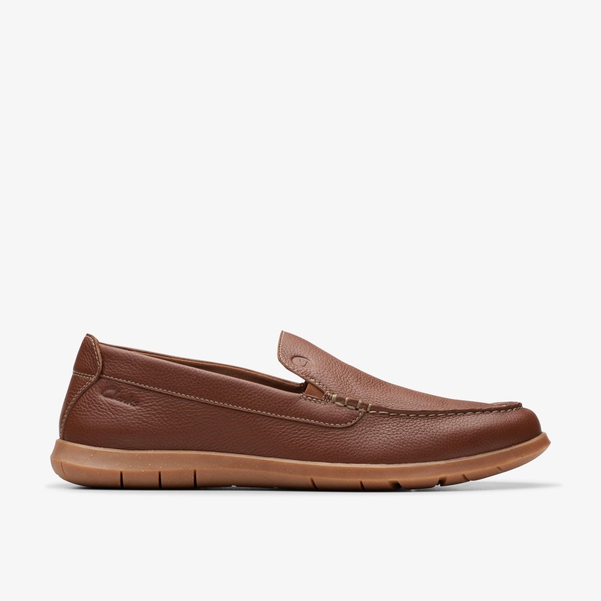 Clarks Flexway Step Light Brown Leather Wedge & Slip On Sko Herre Lysebrune | NLXAW-1768