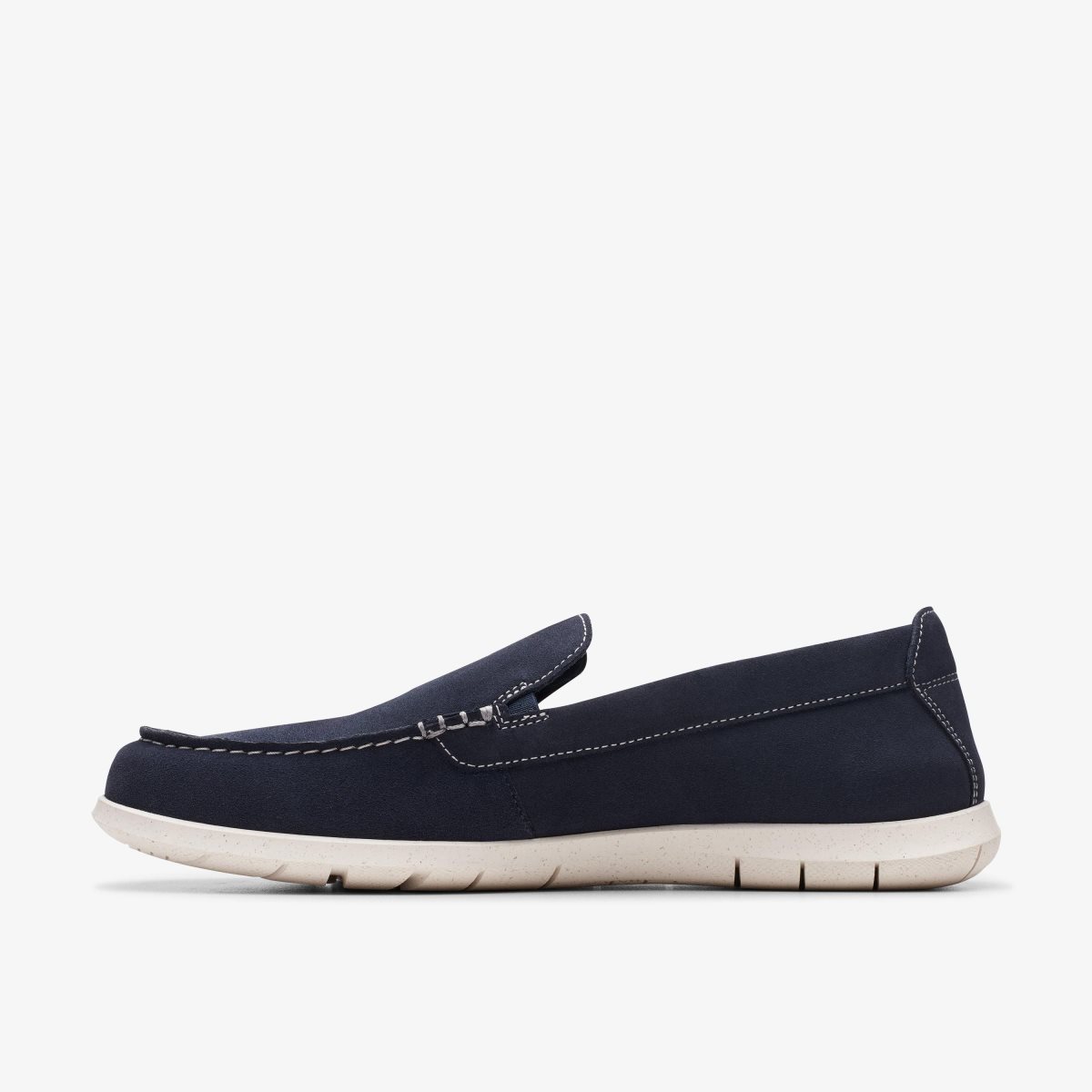 Clarks Flexway Step Navy Suede Wedge & Slip On Sko Herre Mørkeblå | WVYEK-9087