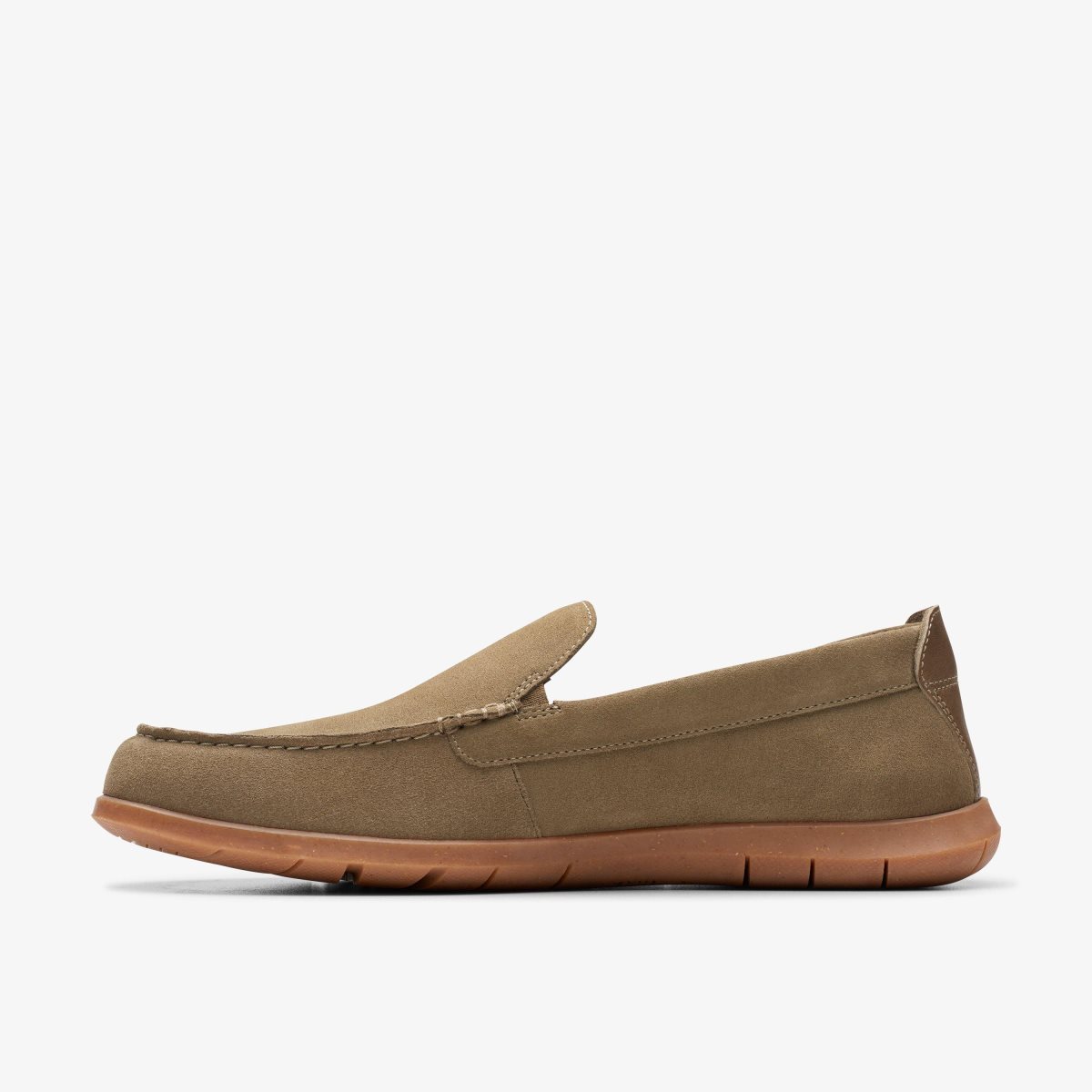 Clarks Flexway Step Olive Suede Wedge & Slip On Sko Herre Olivengrøn | ZNBXL-1527