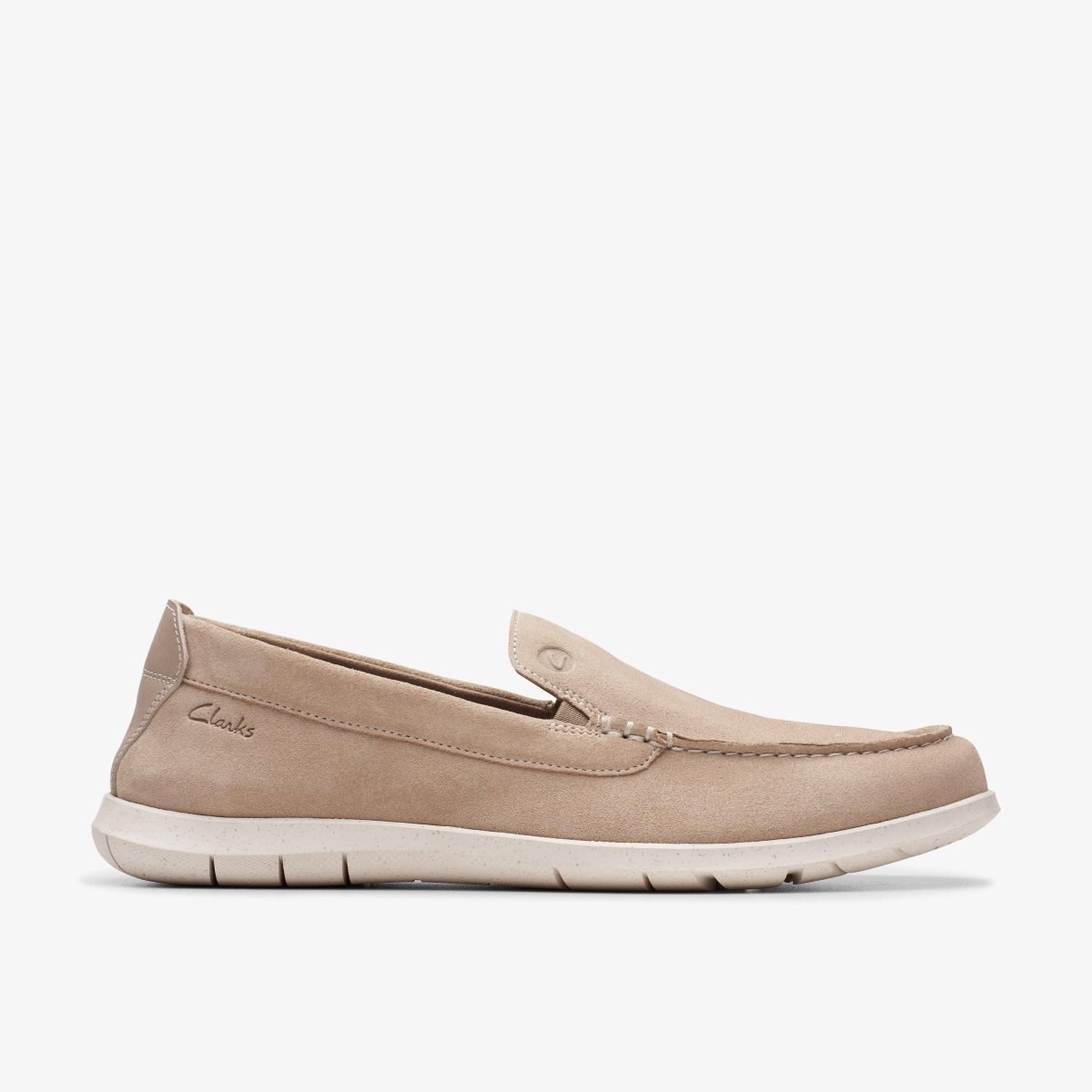 Clarks Flexway Step Sand Suede Wedge & Slip On Sko Herre Brune | EUKIW-2578