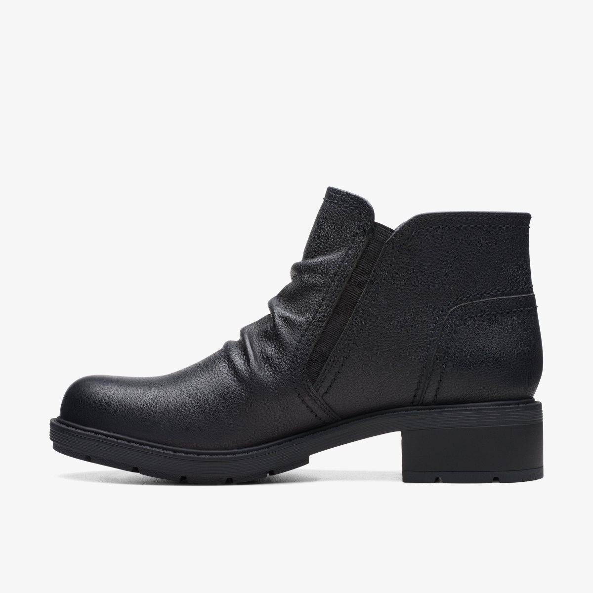 Clarks Hearth Dove Black Leather Støvler Dame Sort | CEIDX-5326