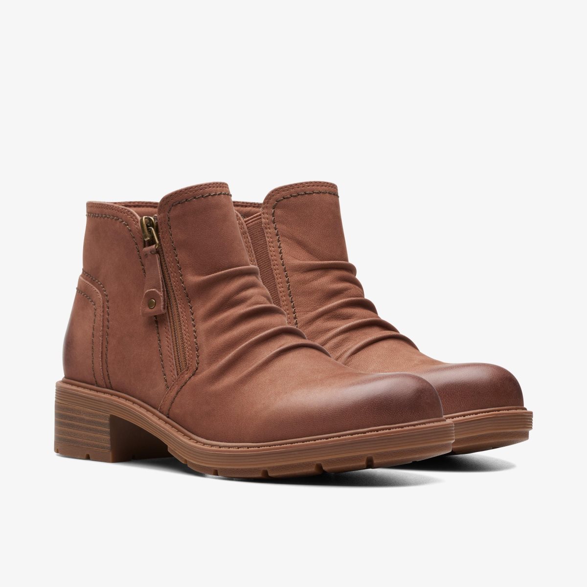 Clarks Hearth Dove Tan Nubuck Støvler Dame Brune | YKTRA-4260