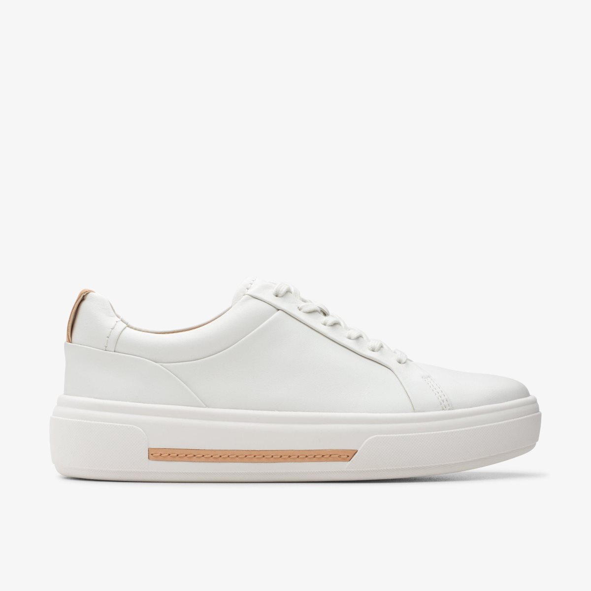 Clarks Hollyhock Walk Off White Leather Platform Sko Dame Hvide | ZGKNH-8709