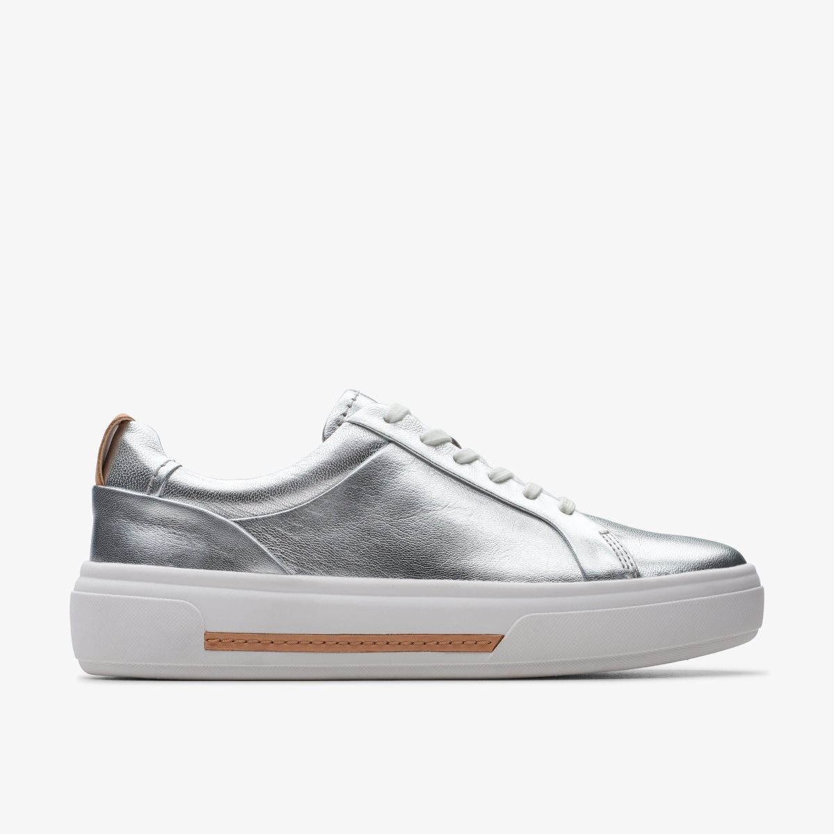 Clarks Hollyhock Walk Silver Leather Platform Sko Dame Sølv | JELNV-0381