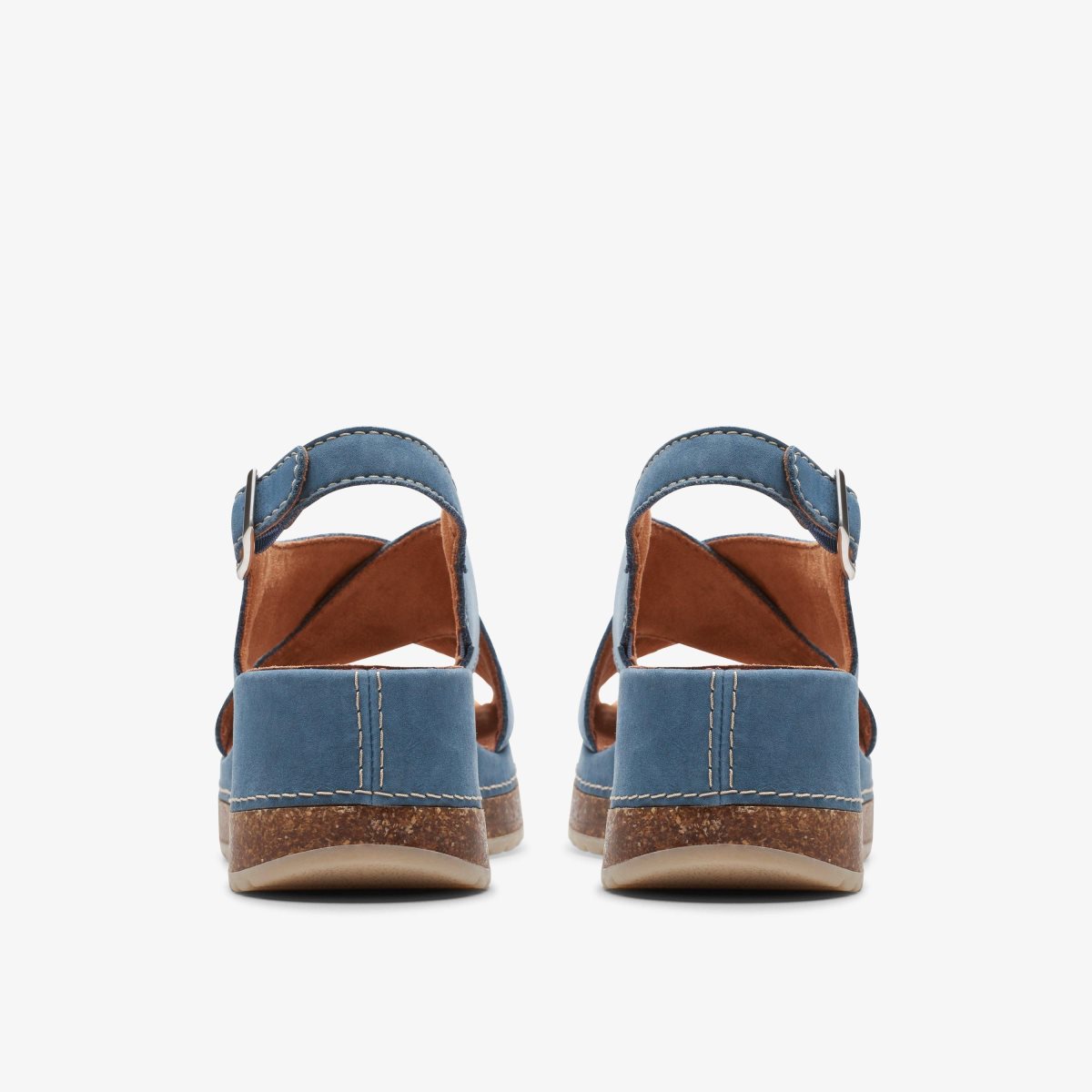 Clarks Kassanda Step Blue Nubuck Sandaler Dame Blå | DEYTU-4085