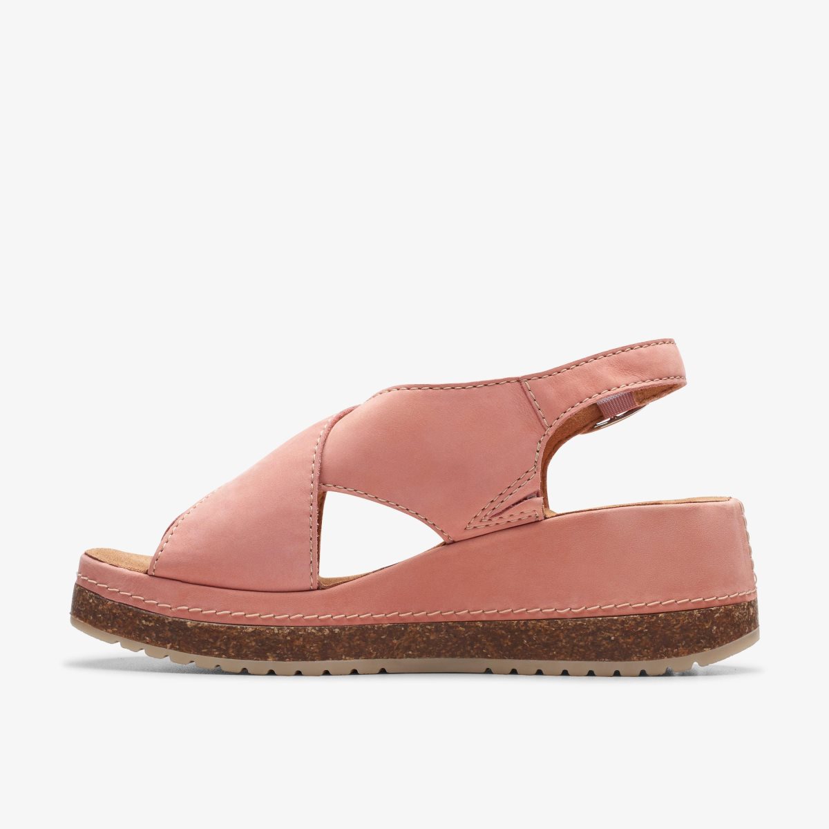 Clarks Kassanda Step Peach Nubuck Sandaler Dame Koral | MKCOS-0784