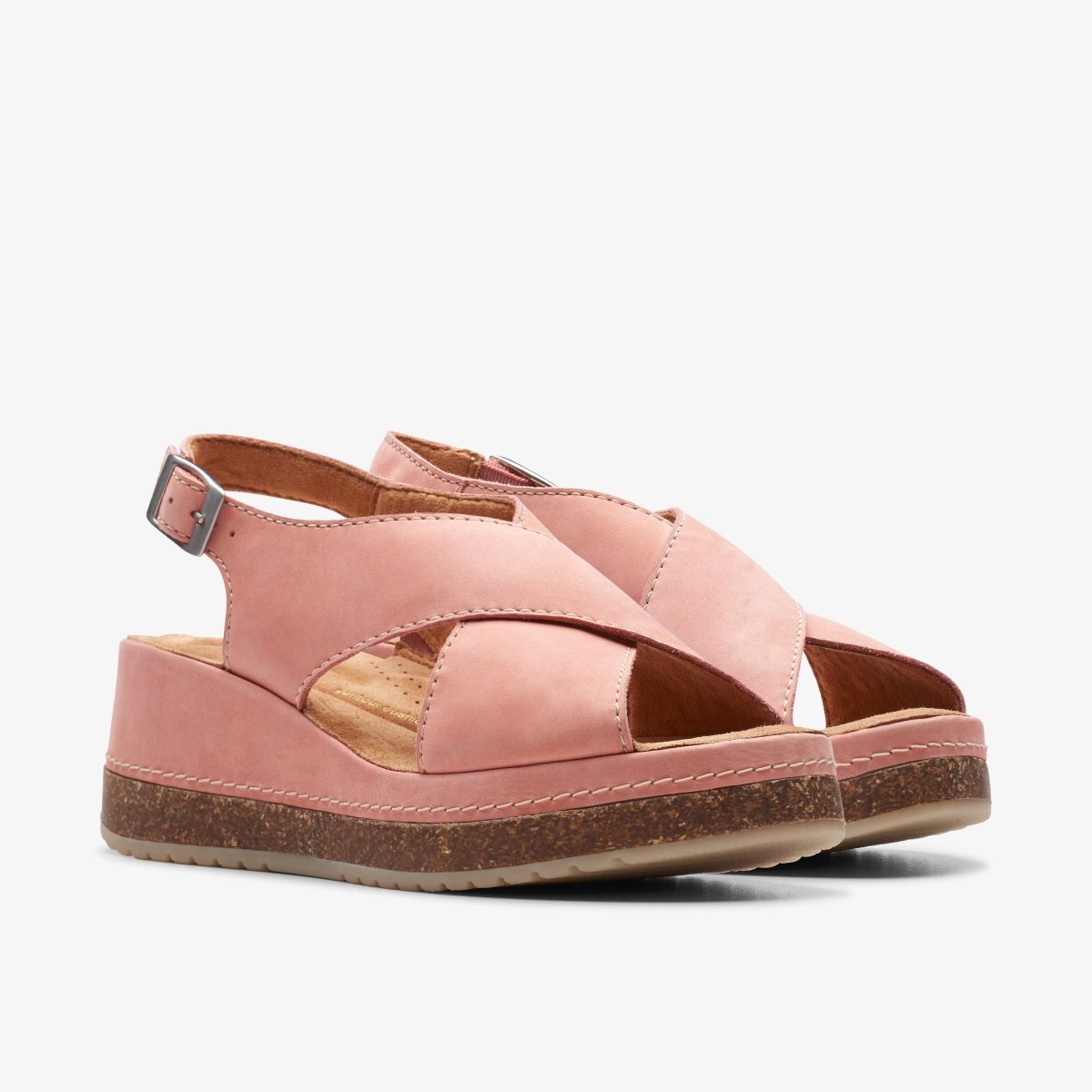 Clarks Kassanda Step Peach Nubuck Sandaler Dame Koral | MKCOS-0784