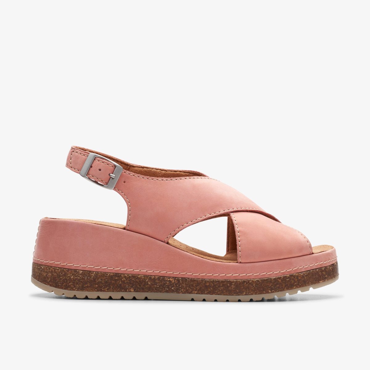 Clarks Kassanda Step Peach Nubuck Sandaler Dame Koral | MKCOS-0784