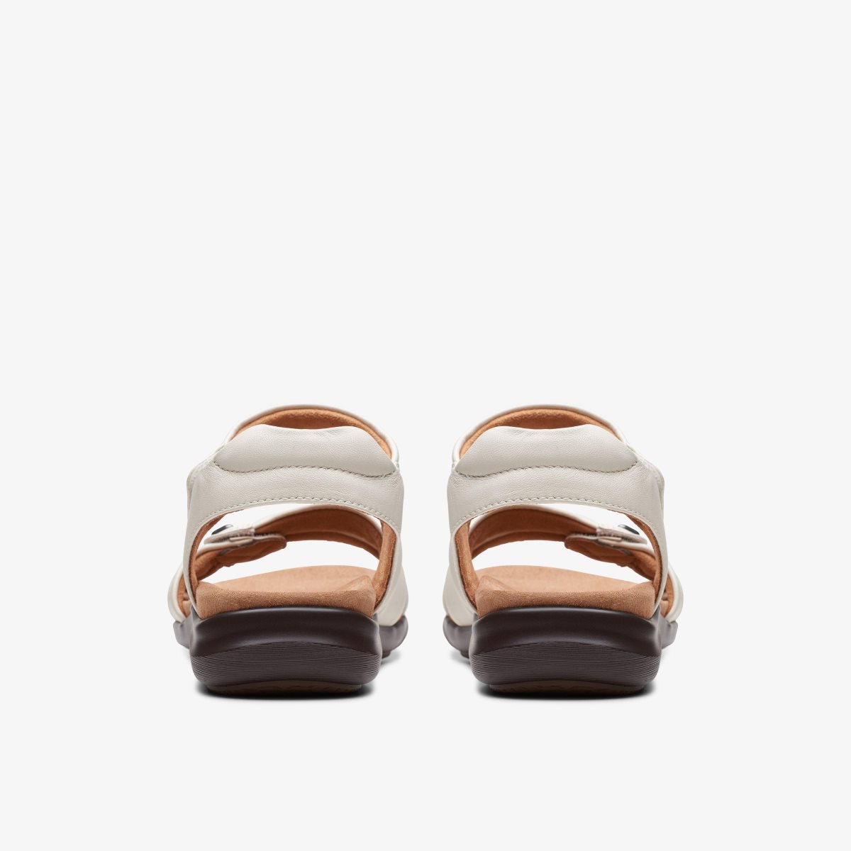 Clarks Kitly Ave Off White Leather Sandaler Dame Hvide | JMFCP-5103