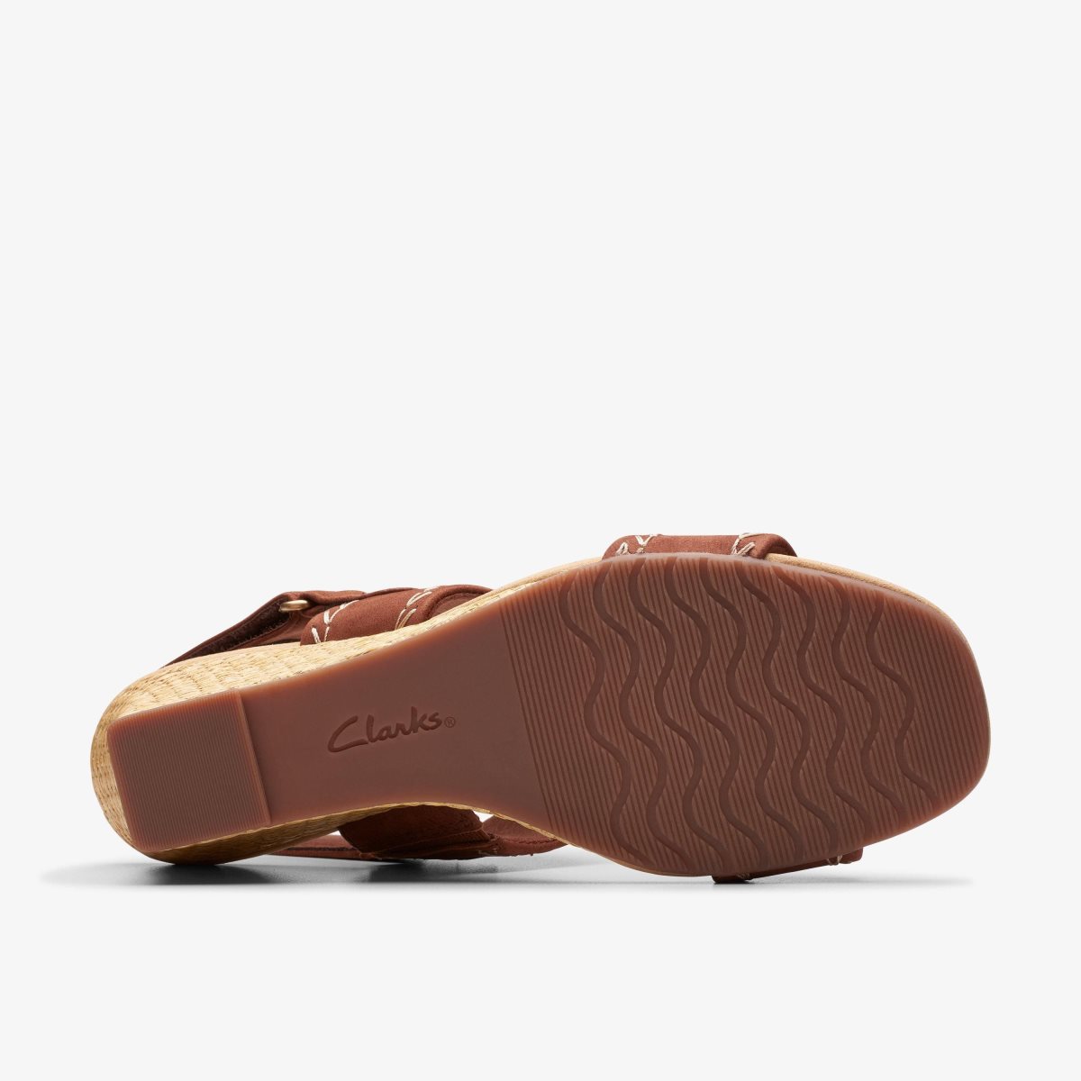 Clarks Kyarra Rose Tan Nubuck Kilehæl Sko Dame Brune | PFGKD-7954