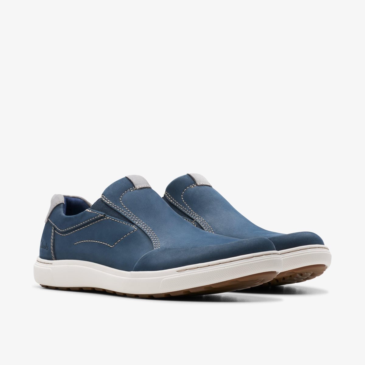 Clarks Mapstone Step Navy Nubuck Sneakers Herre Mørkeblå | YCWNL-3451