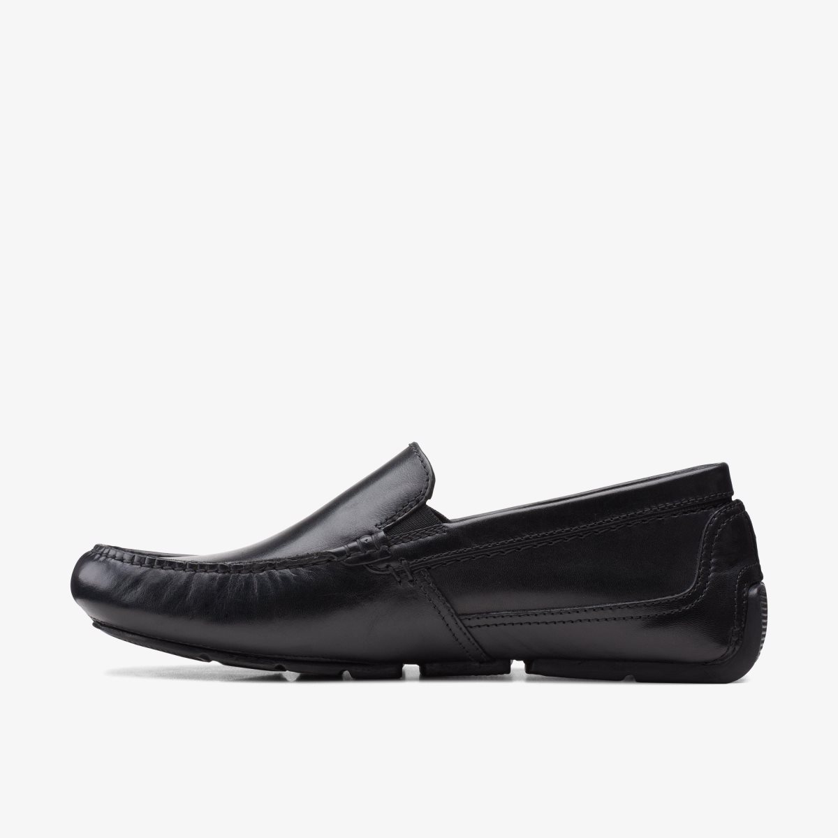 Clarks Markman Plain Black Leather Pæne Sko Herre Sort | TPNSV-6250