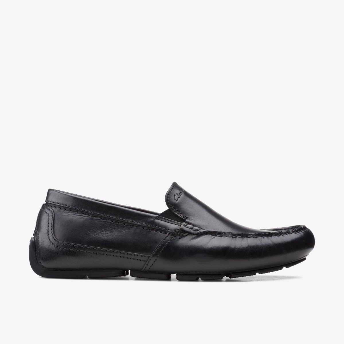 Clarks Markman Plain Black Leather Pæne Sko Herre Sort | TPNSV-6250