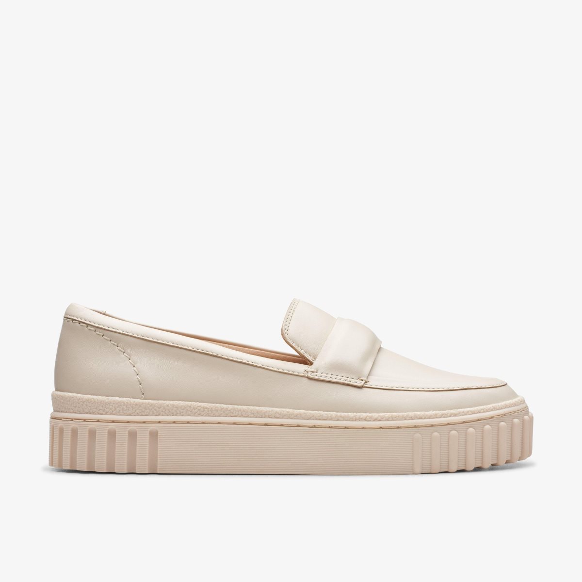 Clarks Mayhill Cove Cream Leather Slip Ons Dame Hvide | PKFSZ-6192