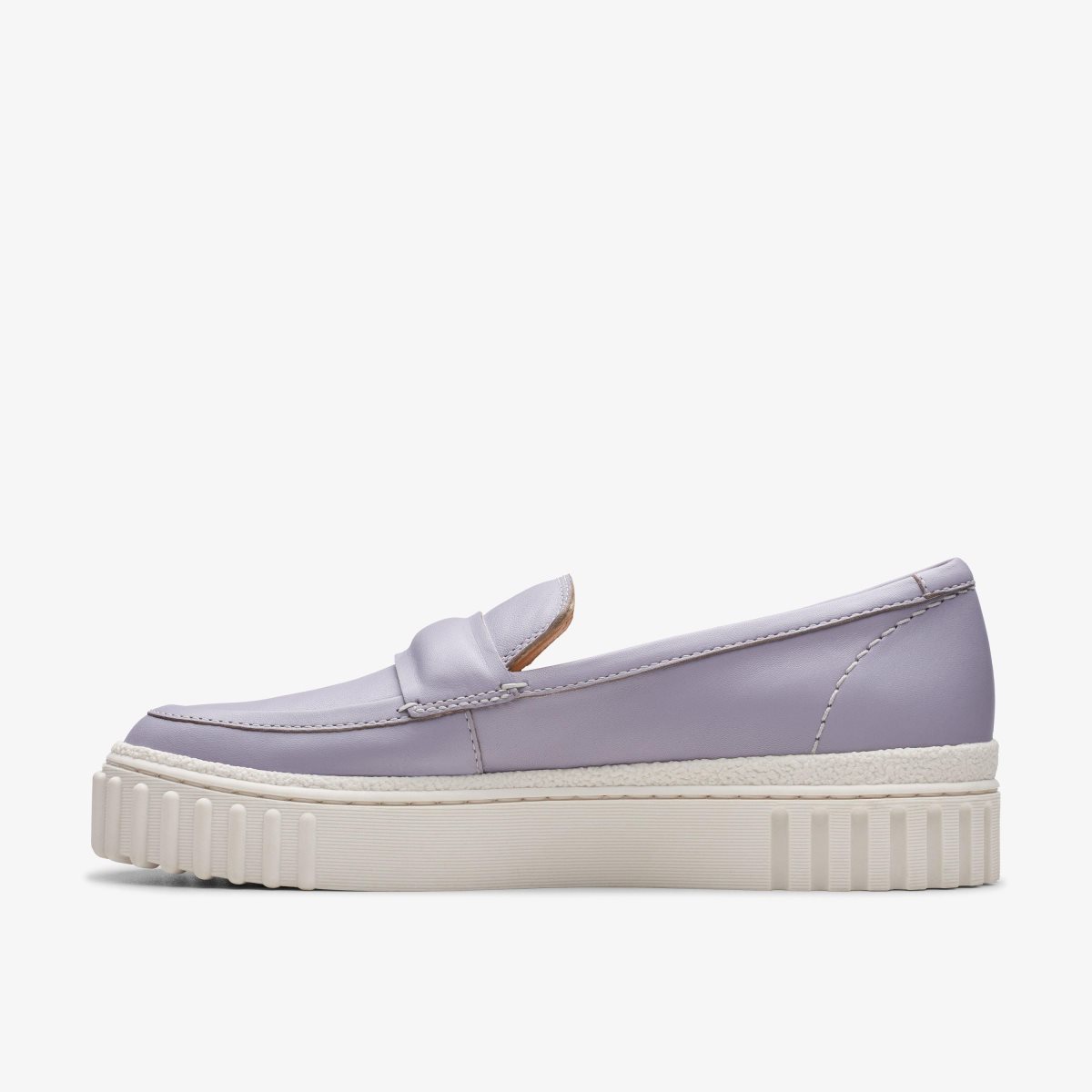 Clarks Mayhill Cove Lilac Leather Slip Ons Dame Lilla | MEPLC-5739