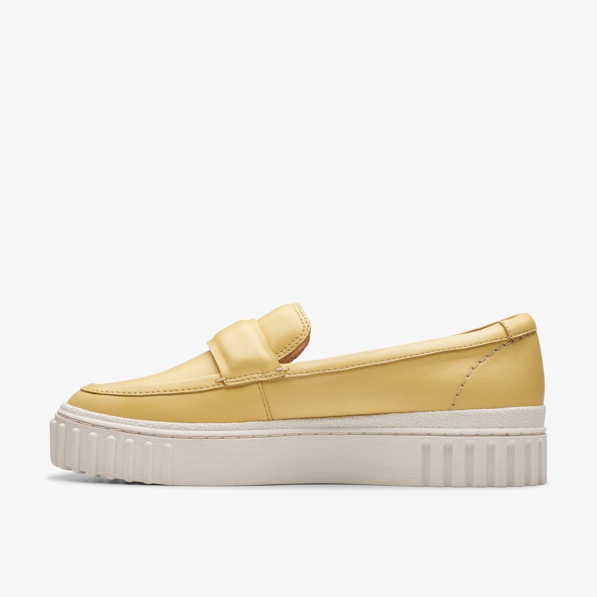 Clarks Mayhill Cove Yellow Leather Platform Sko Dame Gul | JWDSK-6759