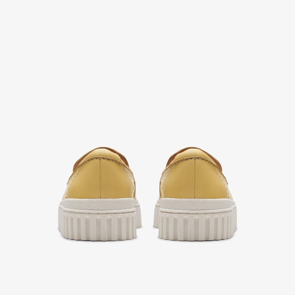 Clarks Mayhill Cove Yellow Leather Platform Sko Dame Gul | JWDSK-6759