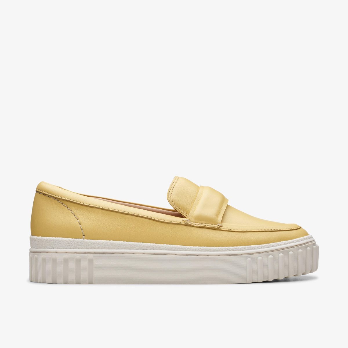 Clarks Mayhill Cove Yellow Leather Platform Sko Dame Gul | JWDSK-6759