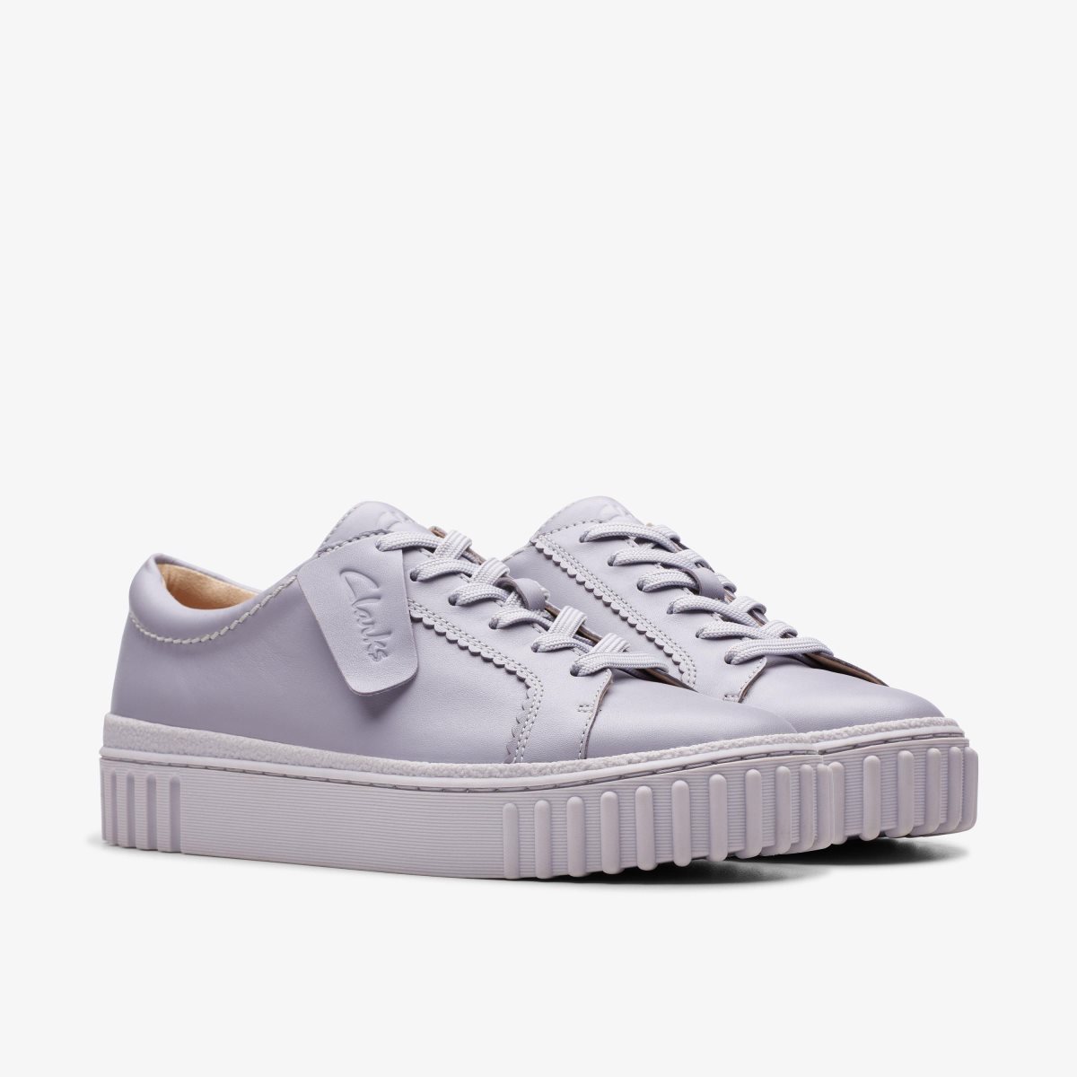 Clarks Mayhill Walk Lilac Leather Platform Sko Dame Lilla | CEAMK-2975