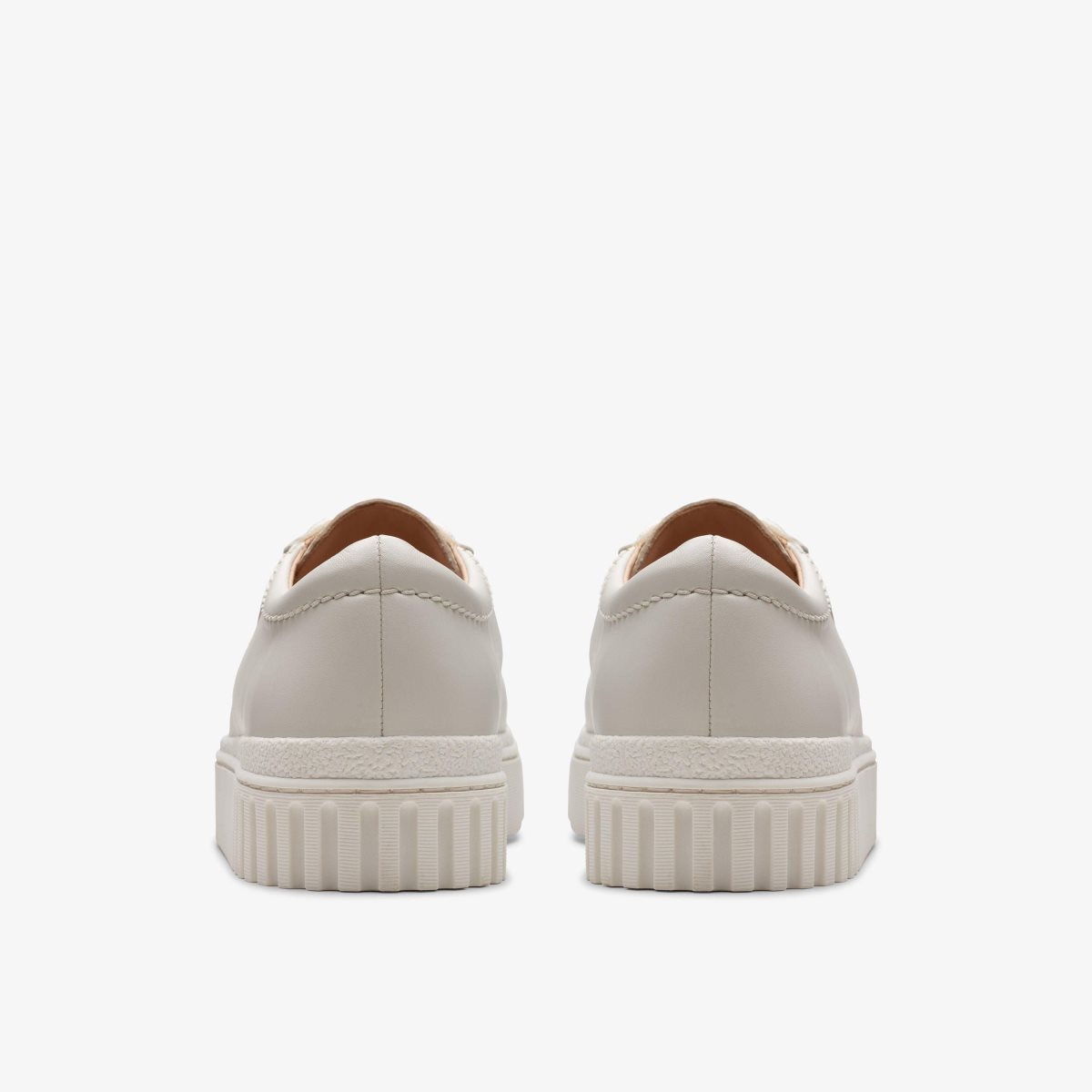 Clarks Mayhill Walk Off White Leather Platform Sko Dame Hvide | TZIPJ-7413