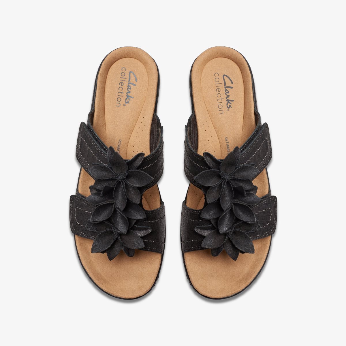 Clarks Merliah Raelyn Black Leather Kilehæl Sko Dame Sort | WGSYP-1849