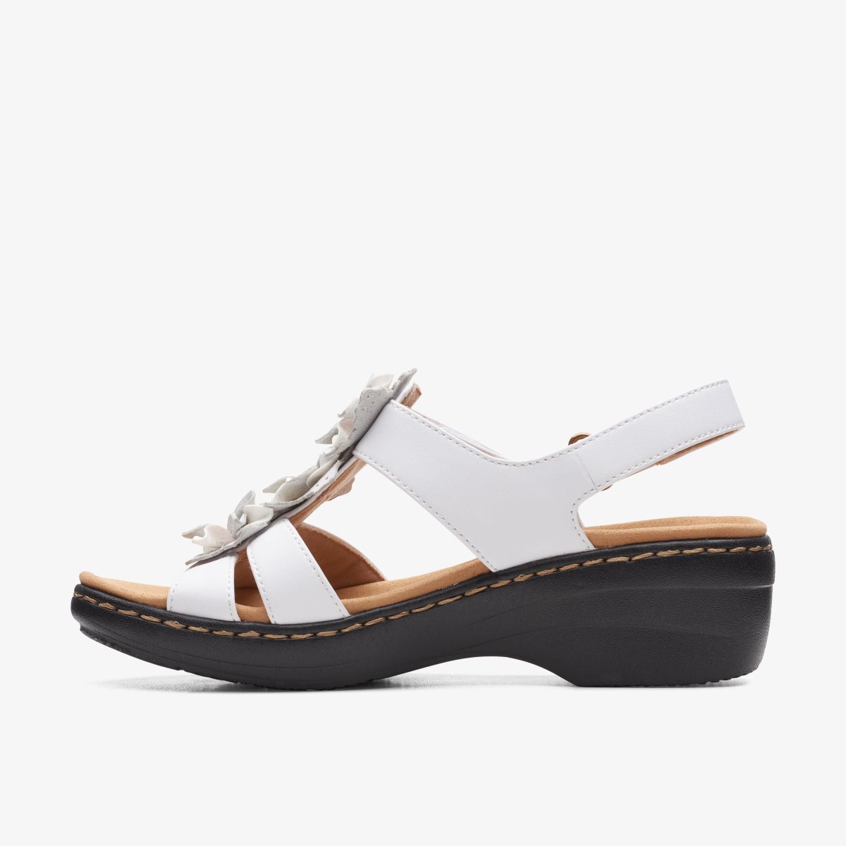 Clarks Merliah Sheryl White Sandaler Dame Hvide | YNGXO-0562