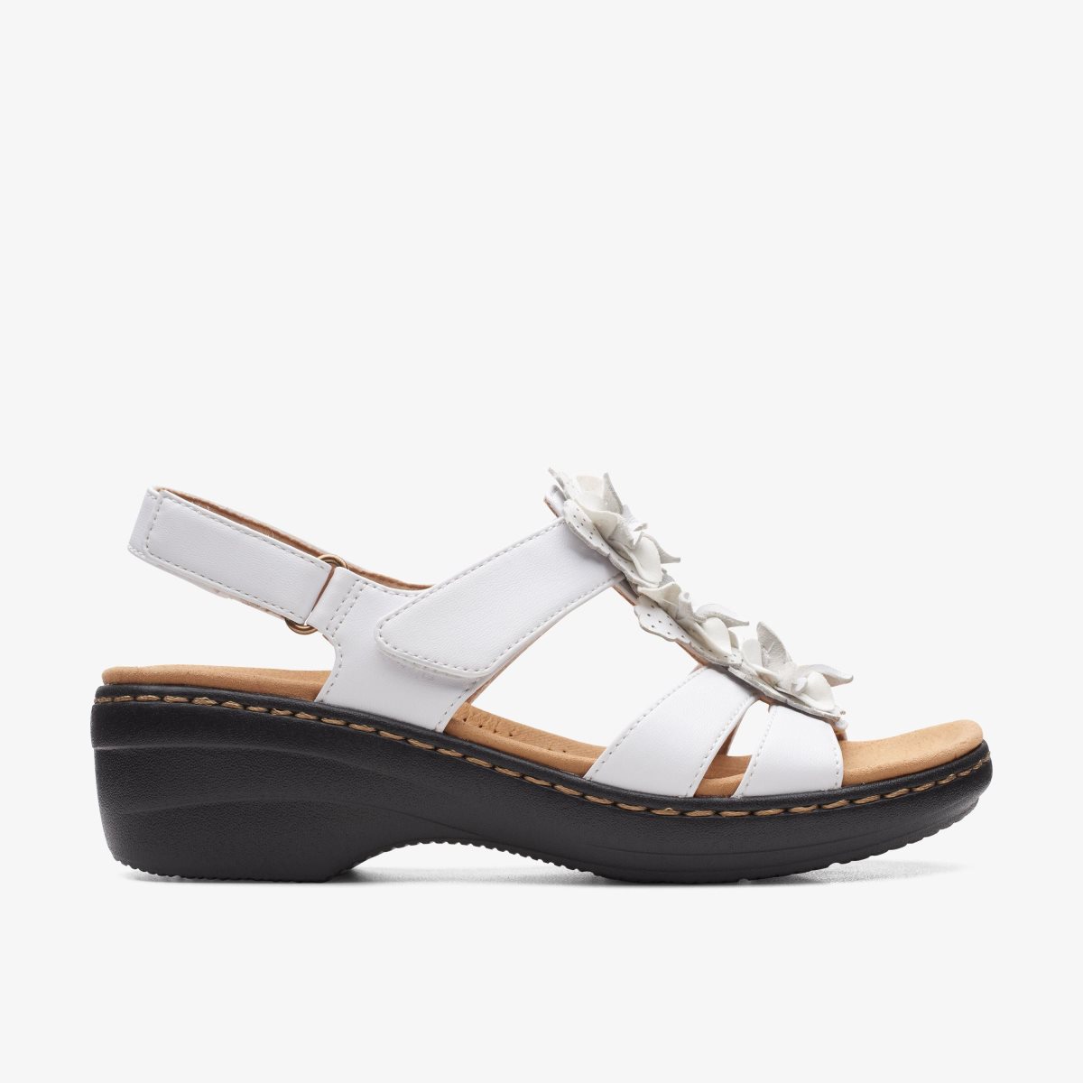 Clarks Merliah Sheryl White Sandaler Dame Hvide | YNGXO-0562