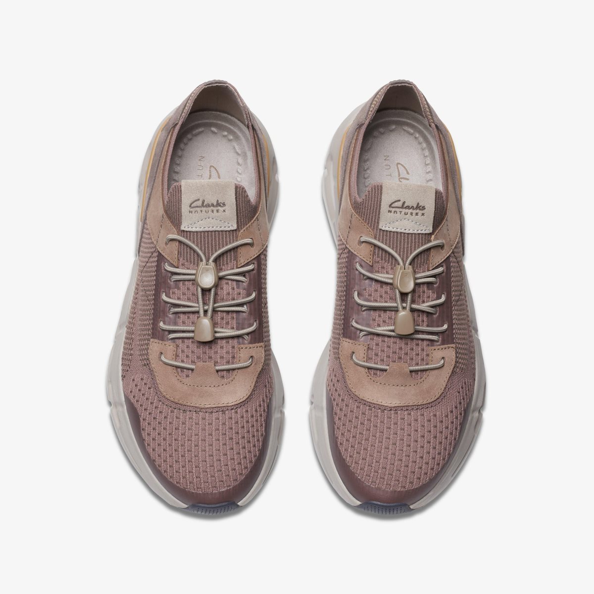 Clarks NXE Knit Pebble Combination Sneakers Herre Pebble | BFTLZ-9140