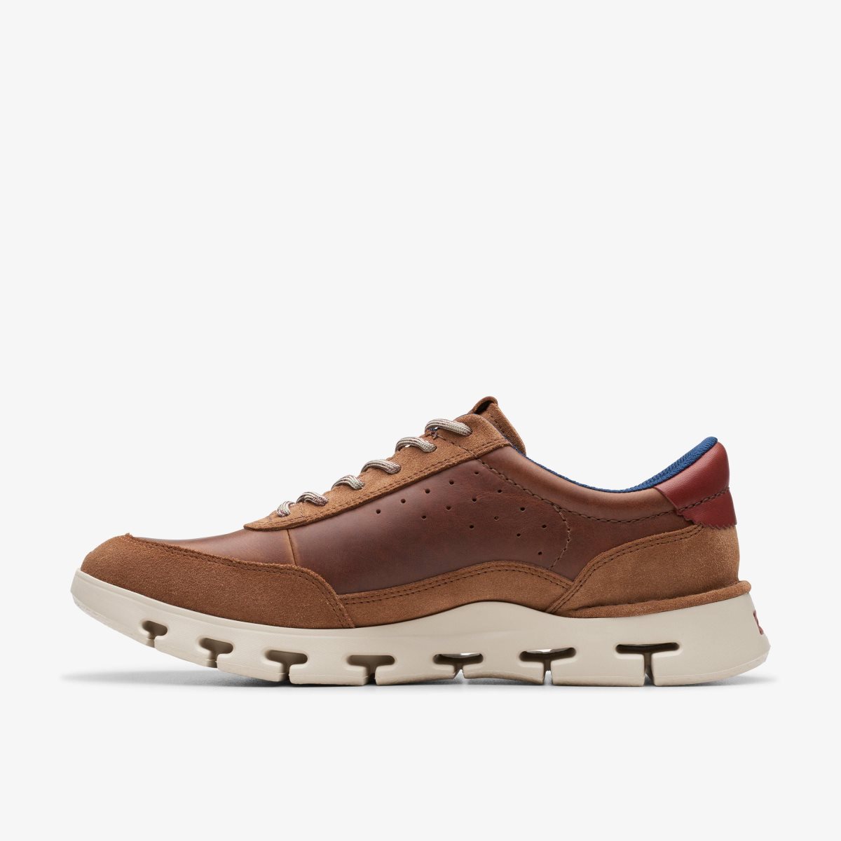 Clarks Nature X One Dark Tan Leather Sneakers Herre Mørkebrune | WMBNU-8564