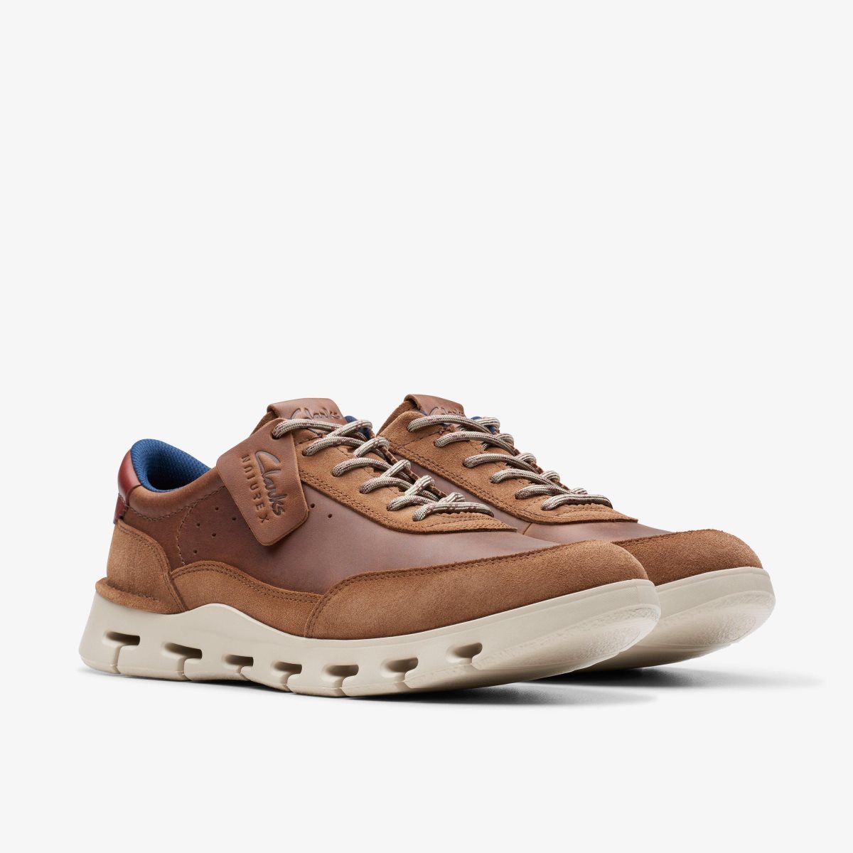 Clarks Nature X One Dark Tan Leather Sneakers Herre Mørkebrune | WMBNU-8564