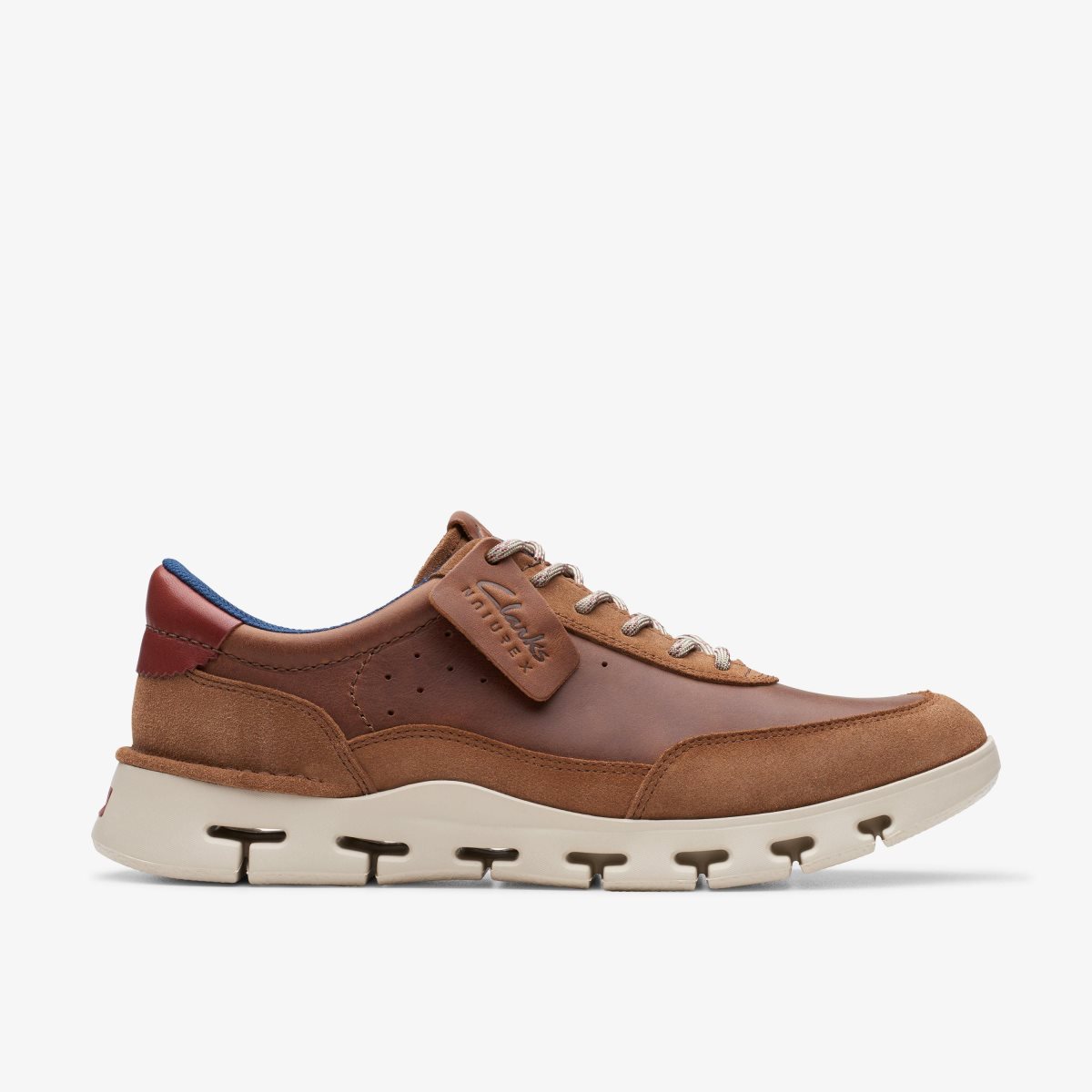 Clarks Nature X One Dark Tan Leather Sneakers Herre Mørkebrune | WMBNU-8564