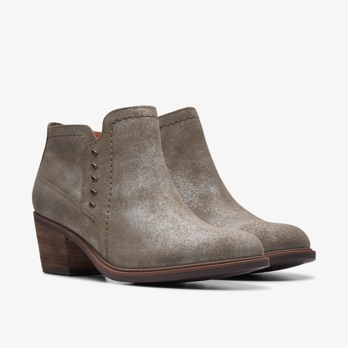 Clarks Neva Lo Taupe Metallic Støvler Dame Grå Brune Metal | HITCR-8356