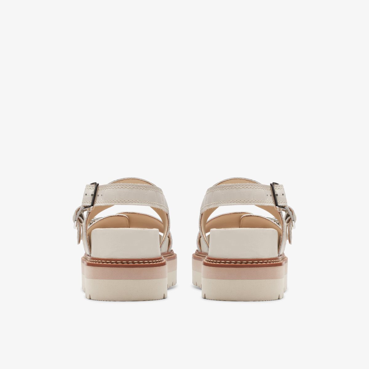 Clarks ORIANNA GLIDE Cream Interest Platform Sko Dame Hvide | OMTUJ-7805