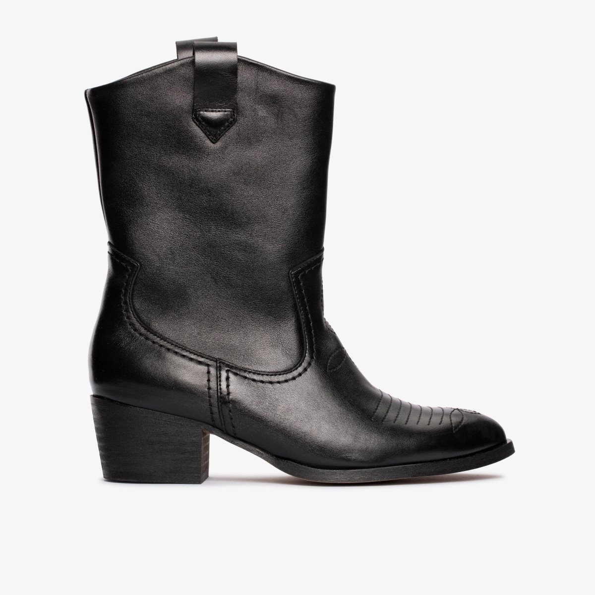 Clarks Octavia Up Black Leather Støvler Dame Sort | TWSXY-1538