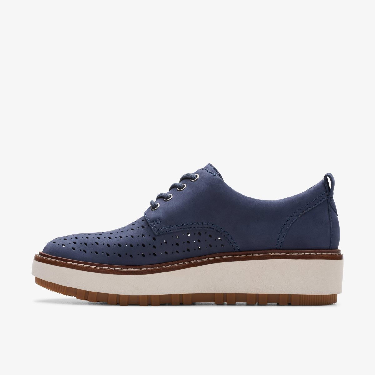 Clarks Orianna Move Navy Nubuck Platform Sko Dame Mørkeblå | QRKOX-9301