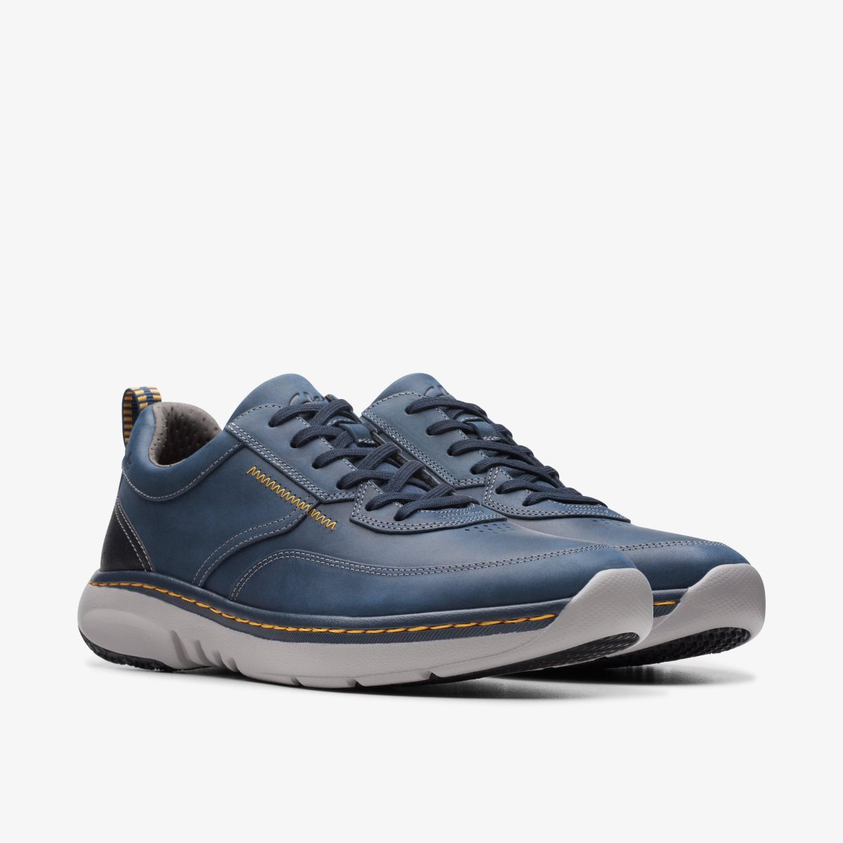 Clarks Pro Lace Navy Leather Sneakers Herre Mørkeblå | BPKXJ-9134