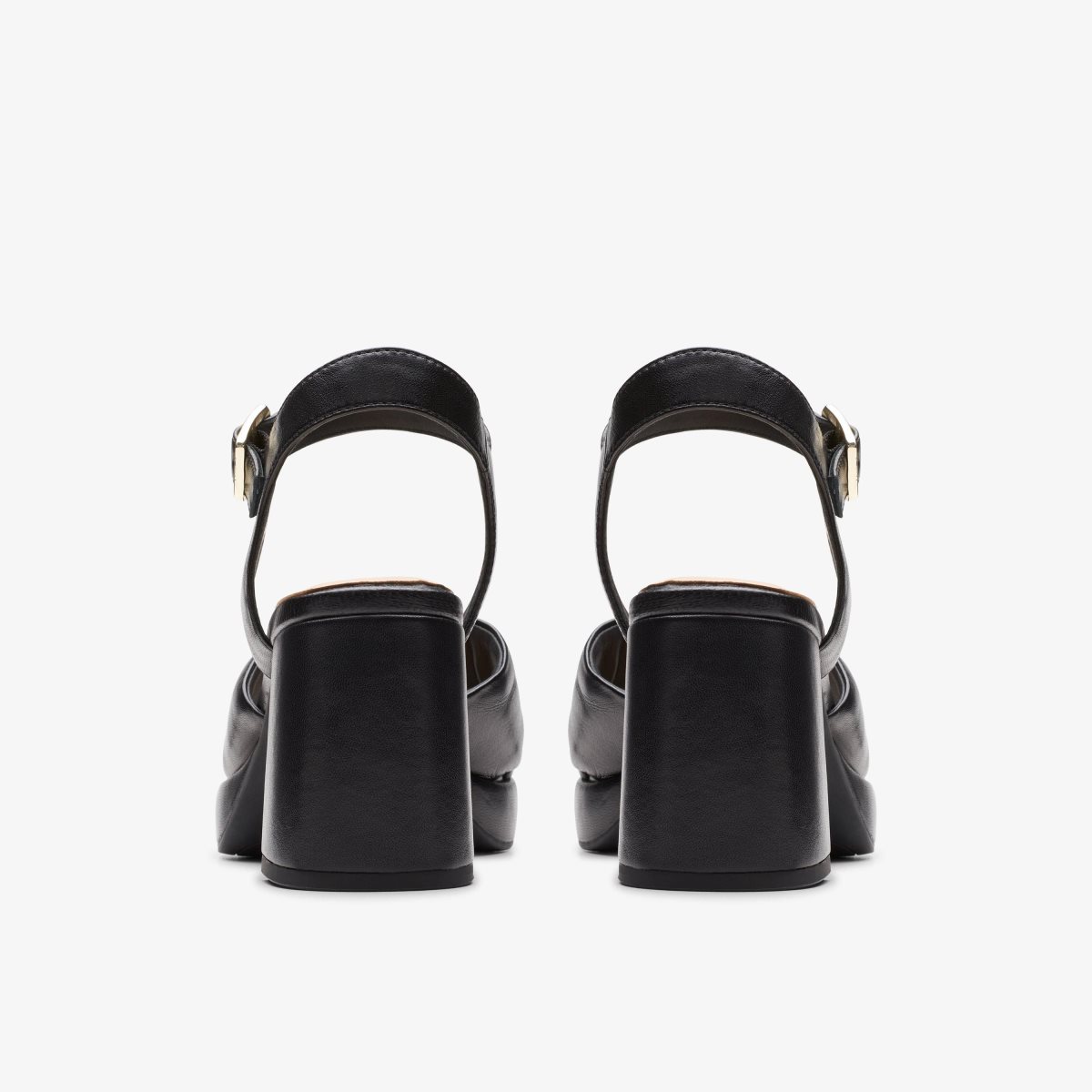 Clarks Ritzy 75 Rae Black Leather Sandaler Dame Sort | YZMOA-2156