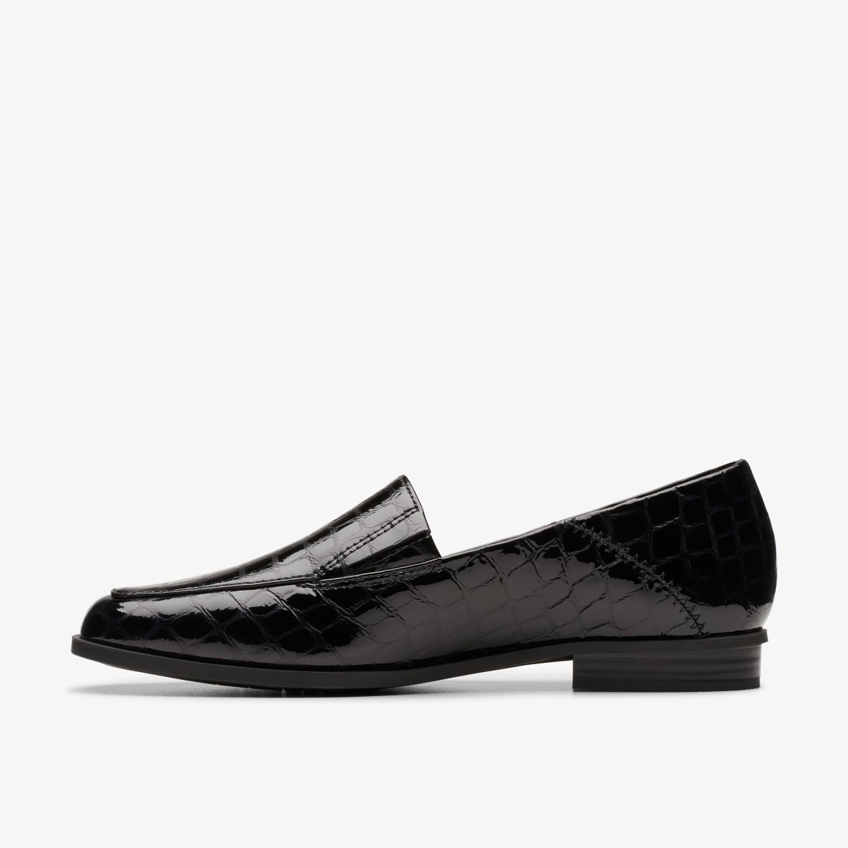 Clarks Sarafyna Freva Black Interest Slip Ons Dame Sort | YLTCS-9137