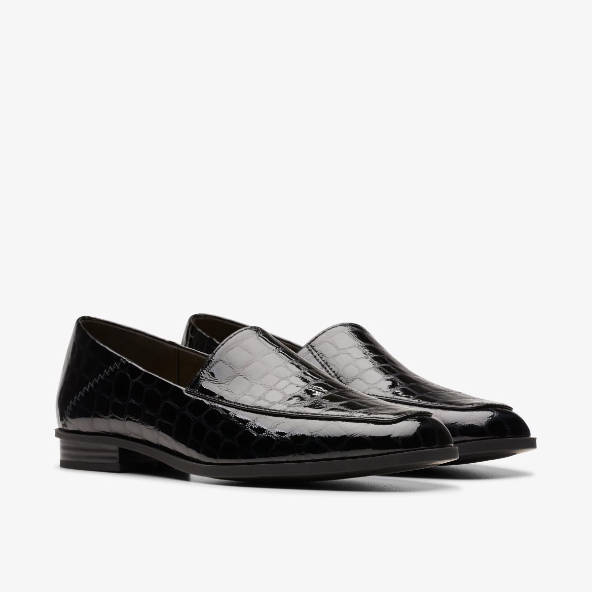 Clarks Sarafyna Freva Black Interest Slip Ons Dame Sort | YLTCS-9137