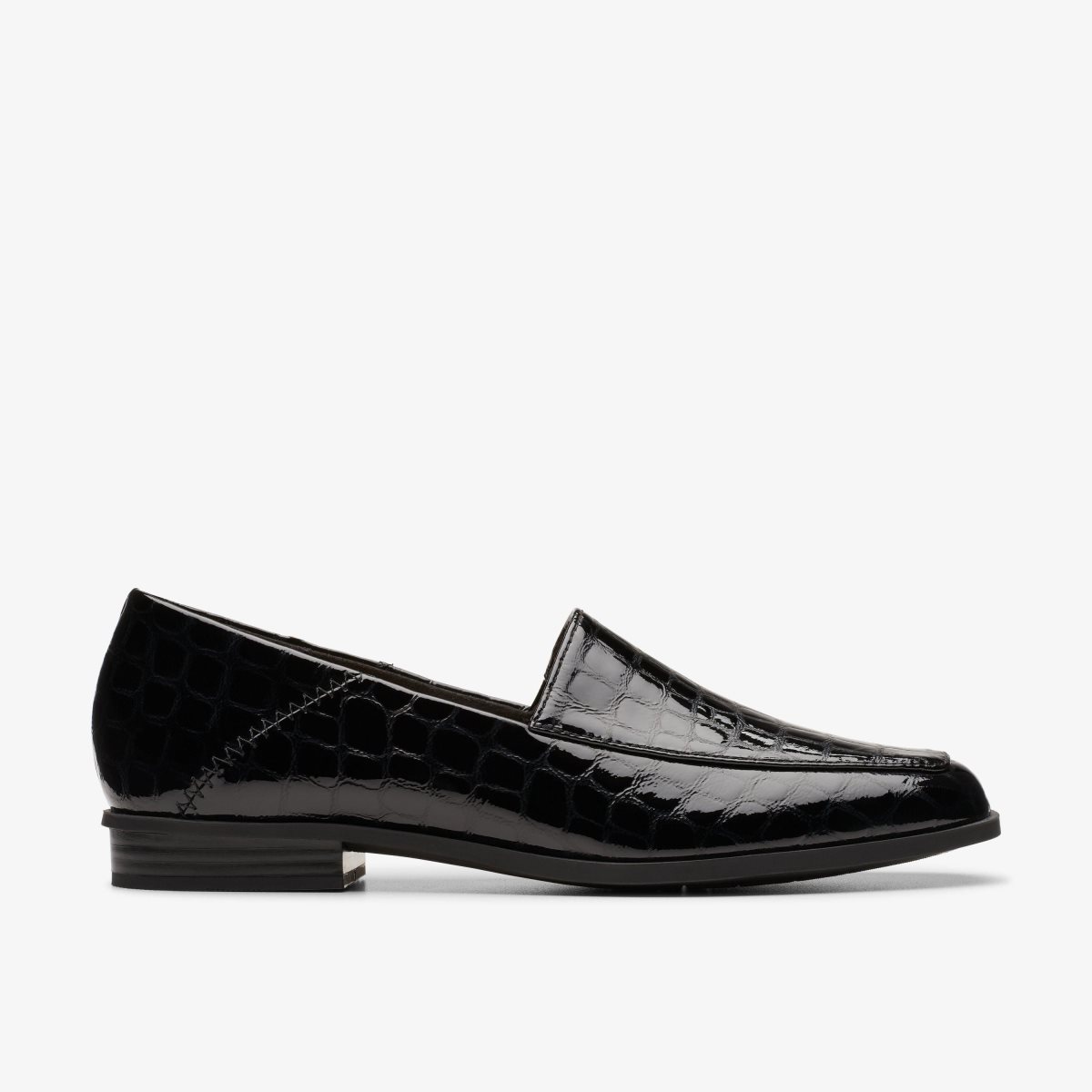 Clarks Sarafyna Freva Black Interest Slip Ons Dame Sort | YLTCS-9137