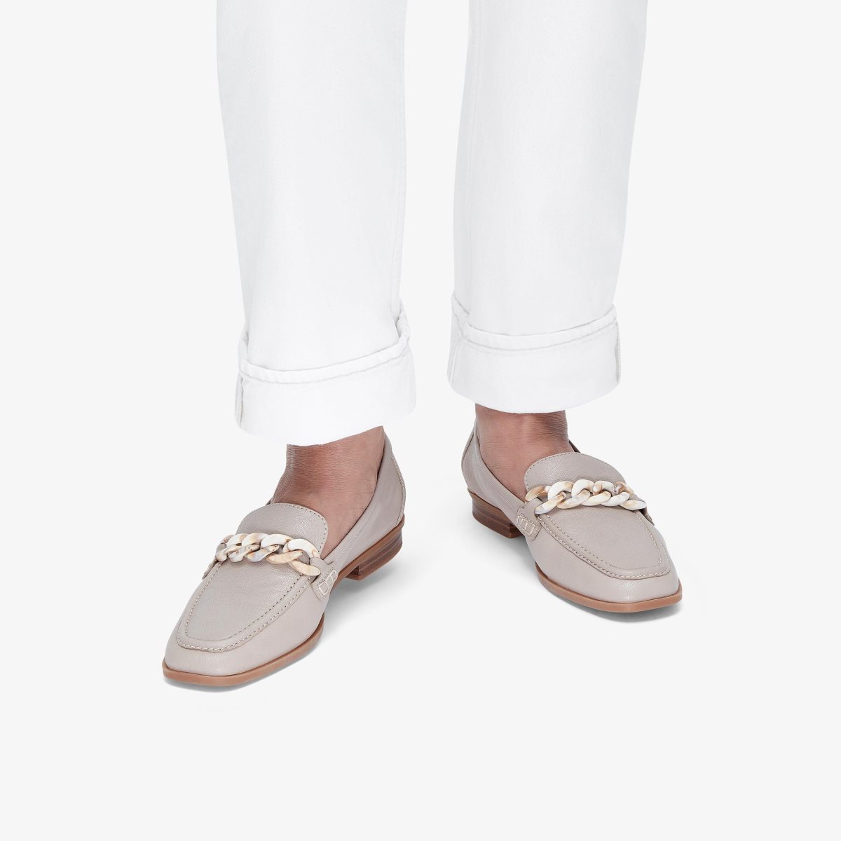 Clarks Sarafyna Iris Stone Leather Slip Ons Dame Grå | ACVXJ-9014