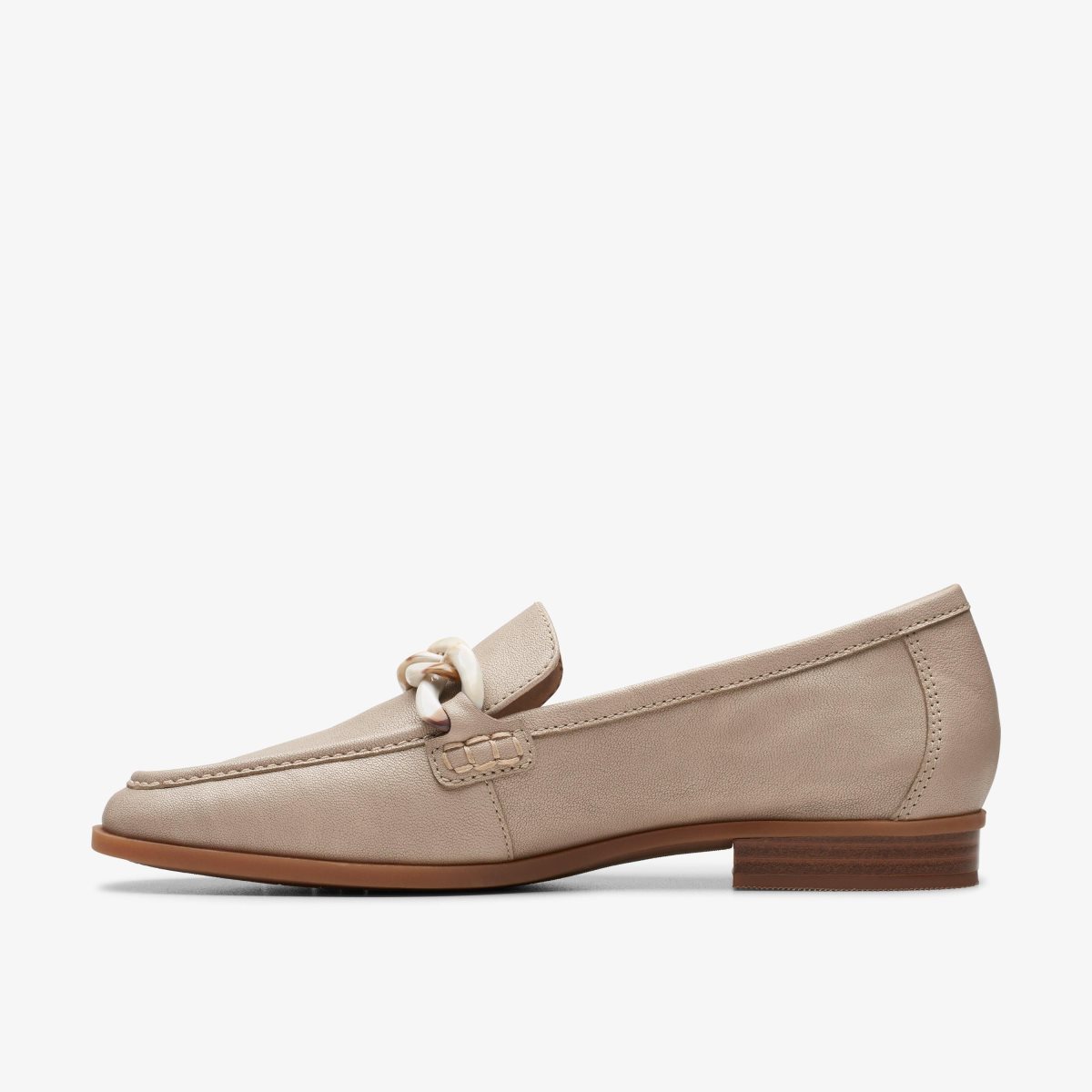 Clarks Sarafyna Iris Stone Leather Slip Ons Dame Grå | ACVXJ-9014