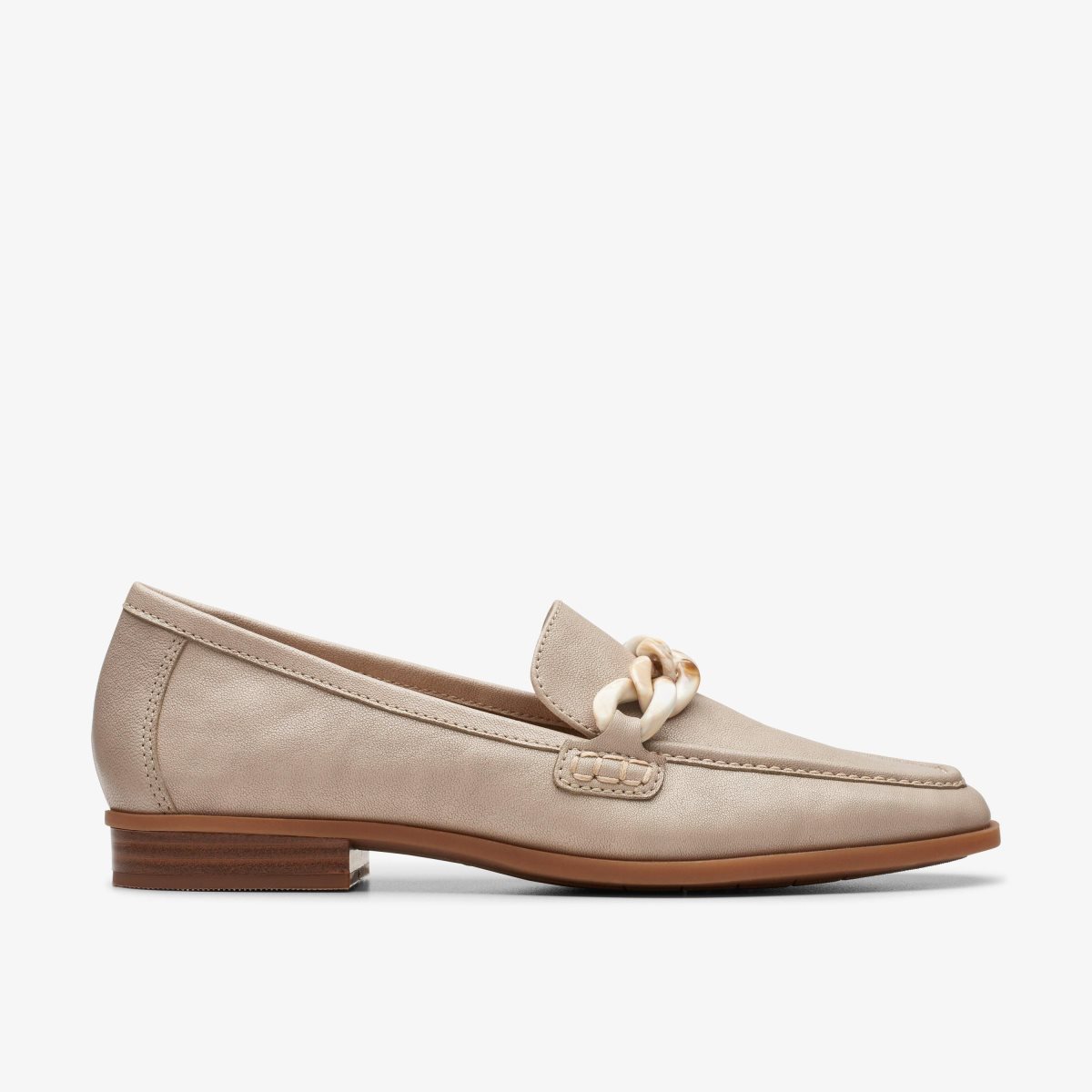 Clarks Sarafyna Iris Stone Leather Slip Ons Dame Grå | ACVXJ-9014