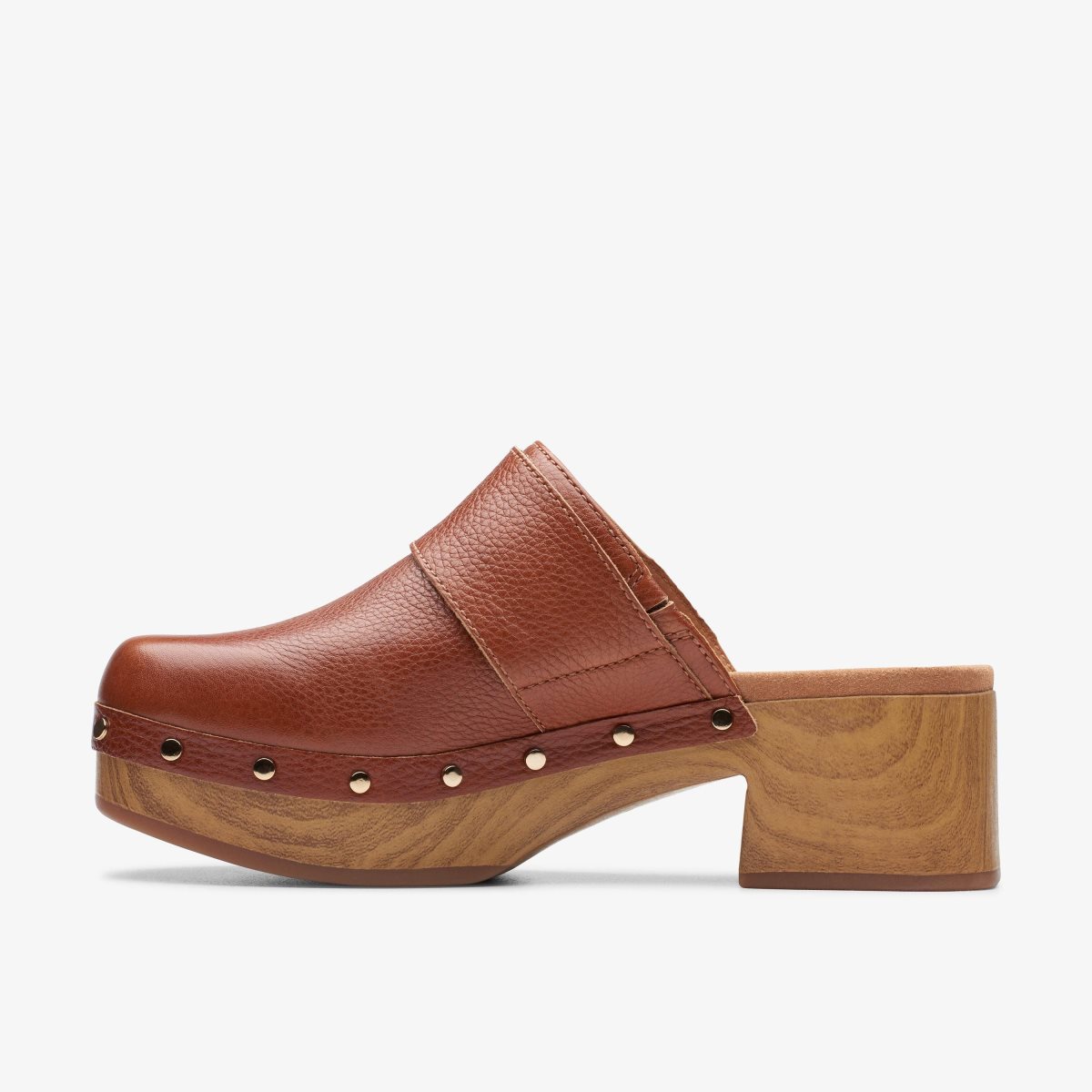 Clarks Sivanne Sun Tan Leather Træsko Dame Brune | HNWAX-8213