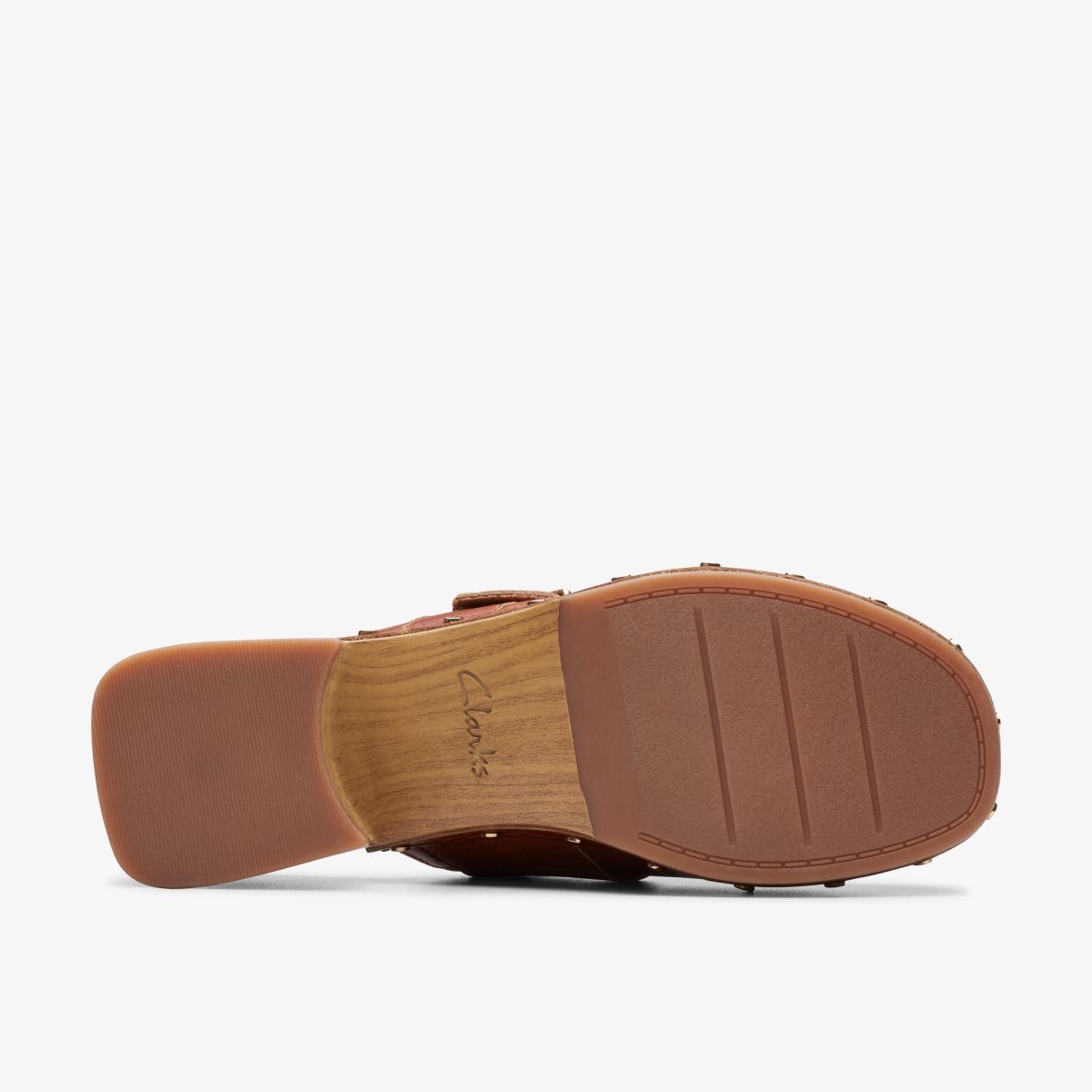 Clarks Sivanne Sun Tan Leather Træsko Dame Brune | HNWAX-8213