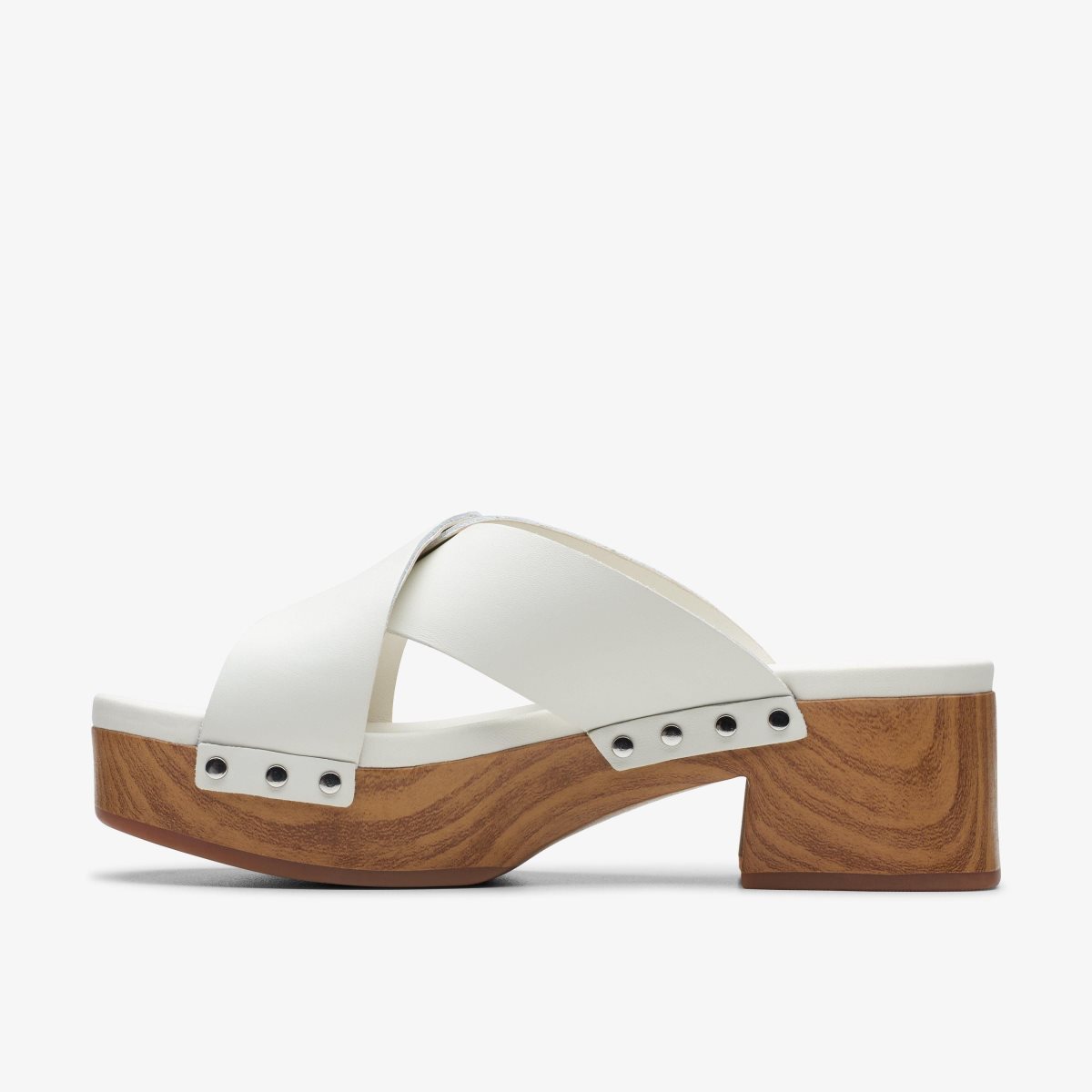 Clarks Sivanne Walk Off White Leather Sandaler Dame Hvide | MIULO-9834