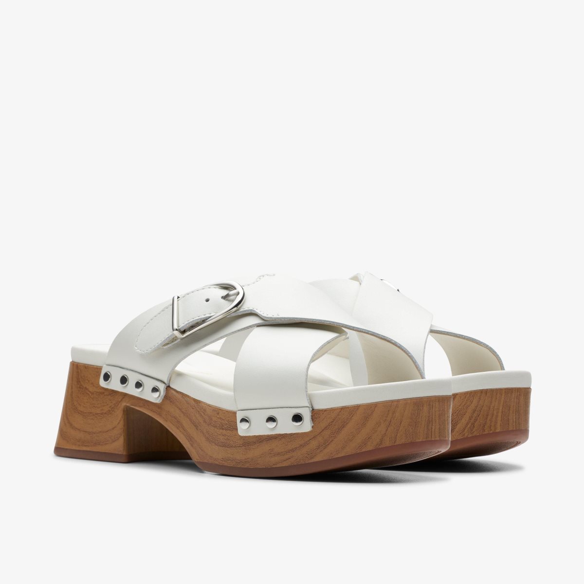 Clarks Sivanne Walk Off White Leather Sandaler Dame Hvide | MIULO-9834