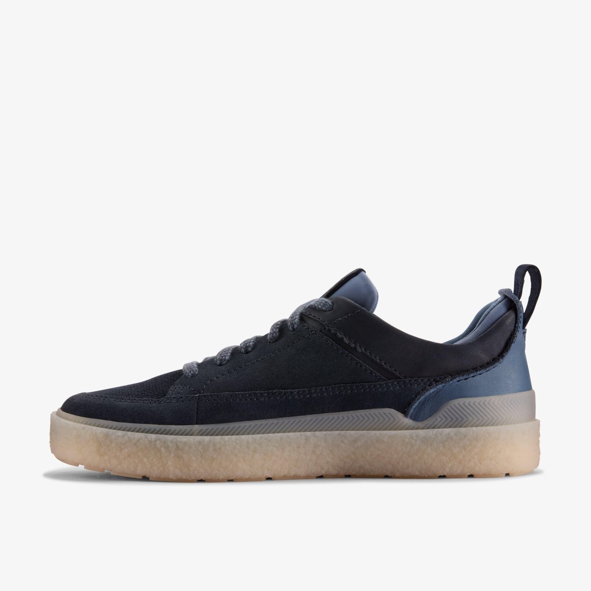 Clarks Somerset Lace Navy Suede Sneakers Herre Mørkeblå | KSEQC-8294