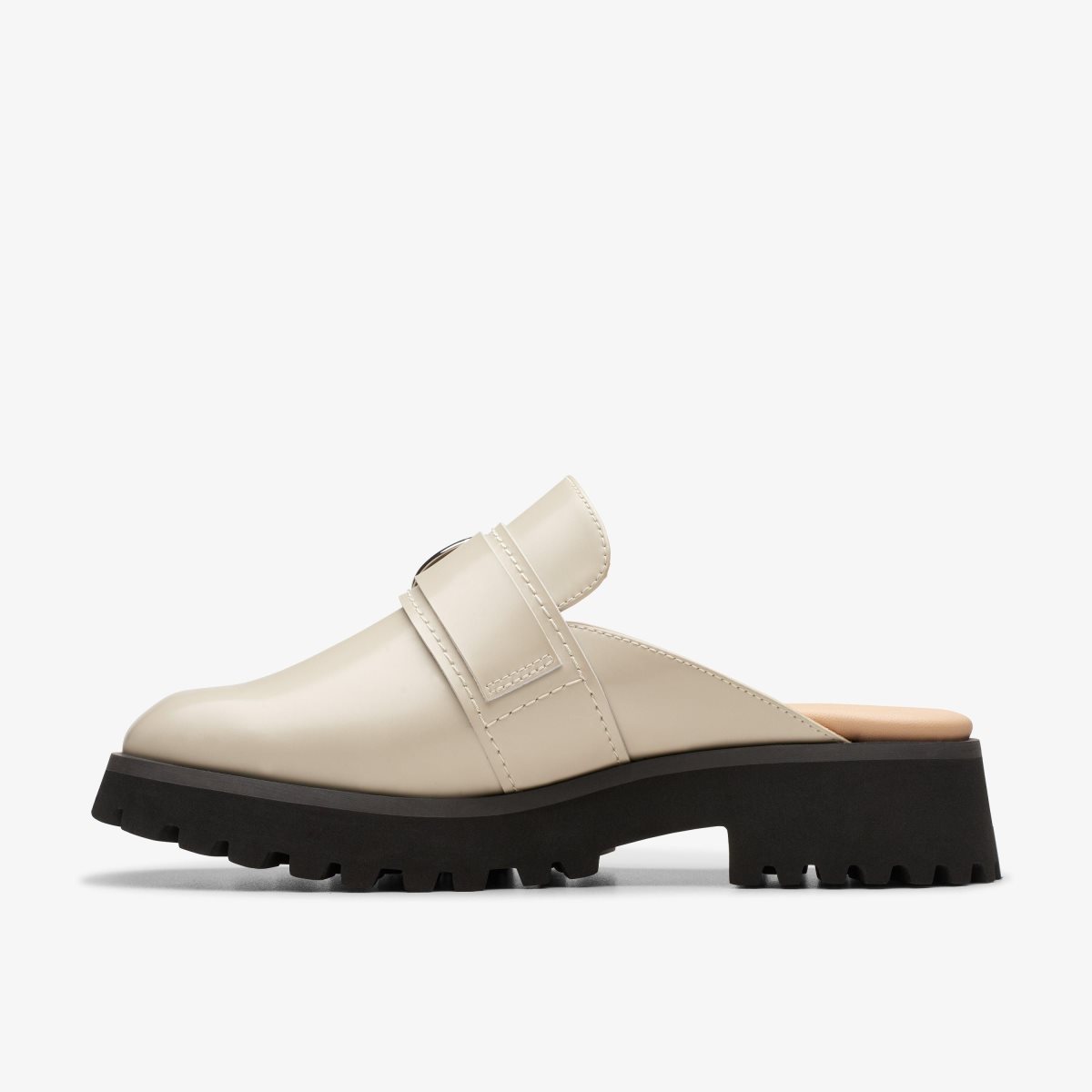 Clarks Stayso Free Ivory Leather Træsko Dame Hvide | JEOFK-7532