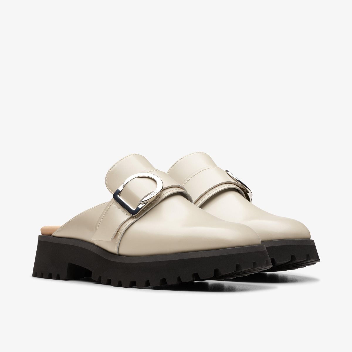 Clarks Stayso Free Ivory Leather Træsko Dame Hvide | JEOFK-7532